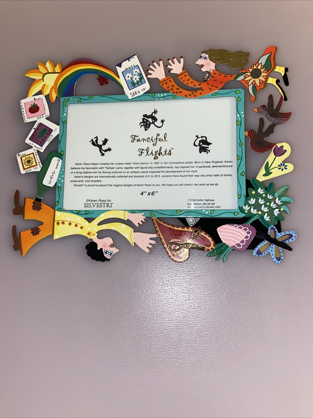 Silvestri Fanciful Flights Angels Metal 4 x 6 Frame By Karen Rossi Garden, Seeds