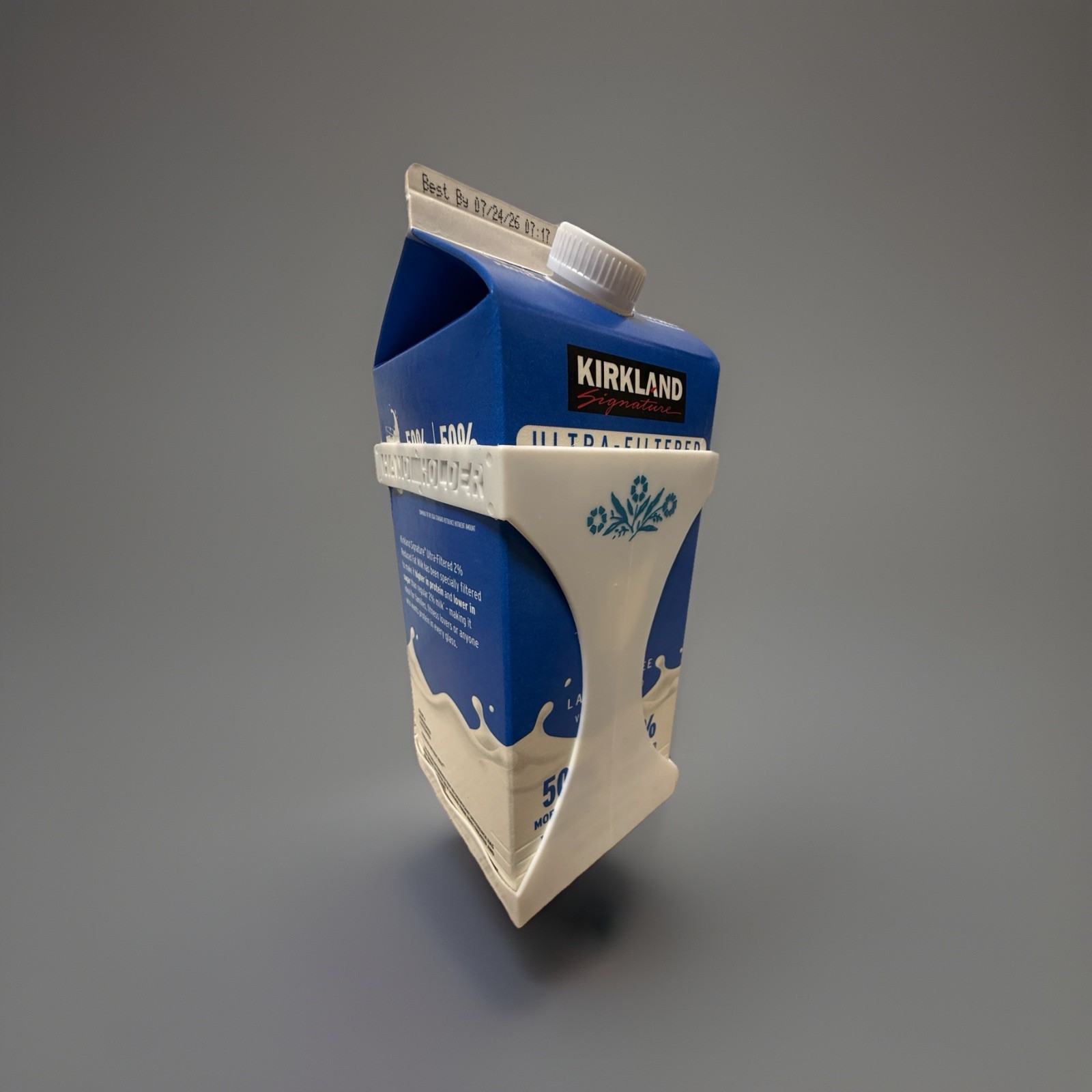Vintage Handi Holder Half Gallon Milk Carton Holder Cornflower Blue Pattern