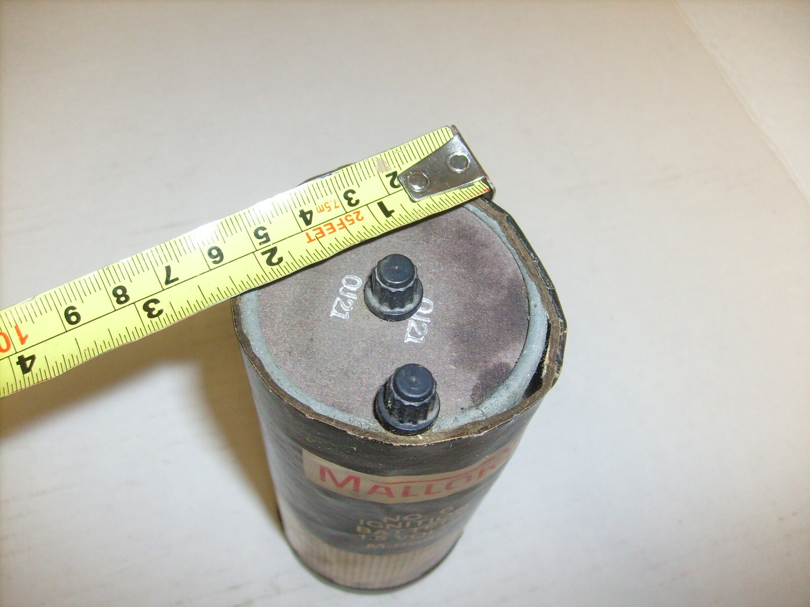 Vintage Mallory No. 6 Ignition Battery M-905S 1.5 Volt – Dead for display