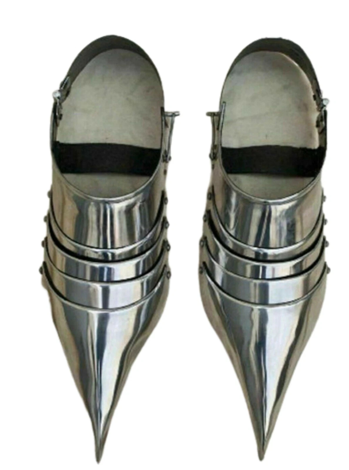 Medieval Knight Sabatons Steel Pointed Armored Shoes Gothic Armor Costume Cospla
