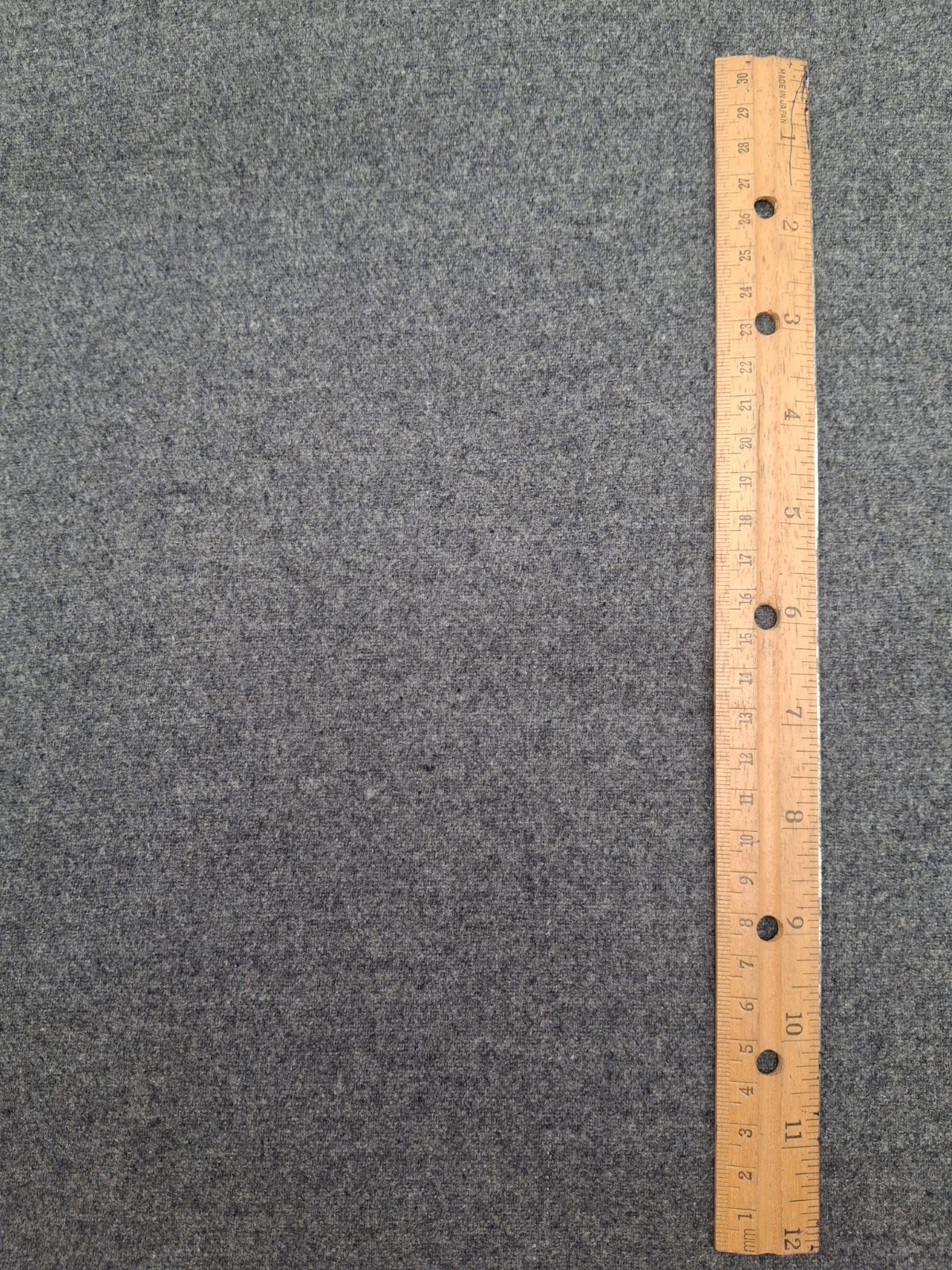 Vintage 60s Wool Fabric Dark Gray 2 Yards 5″ x 61″ Suiting
