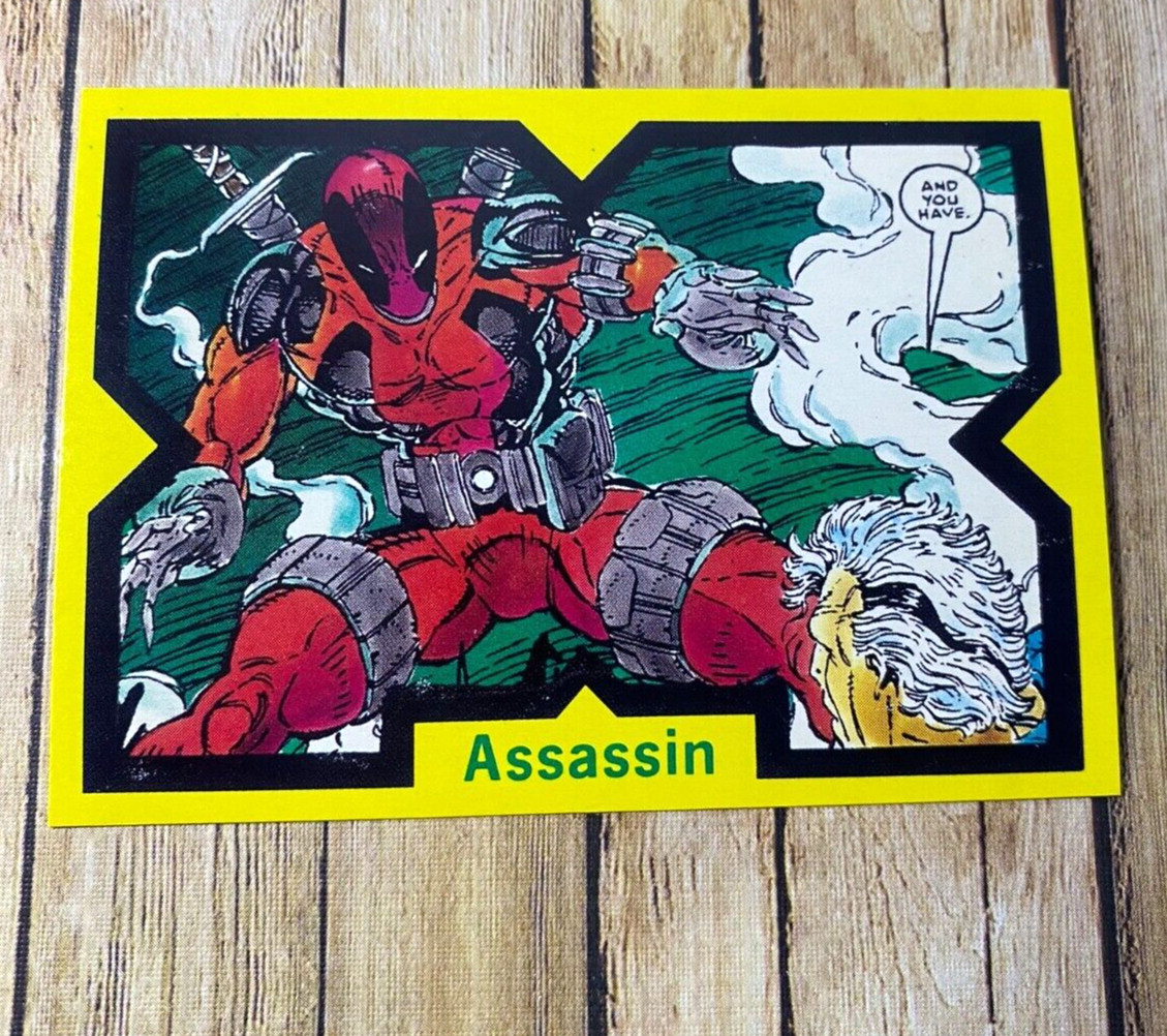 X-Force #59 Assassin 1991 Marvel Comics Trading Card Deadpool B MCU