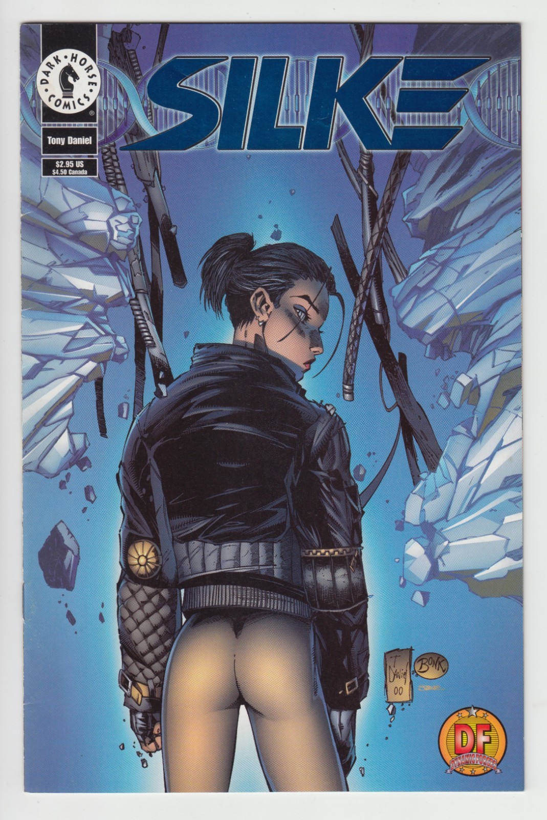 Silke #1 VF+ Tony Daniel Dynamic Forces Blue Foil Variant Dark Horse 2001