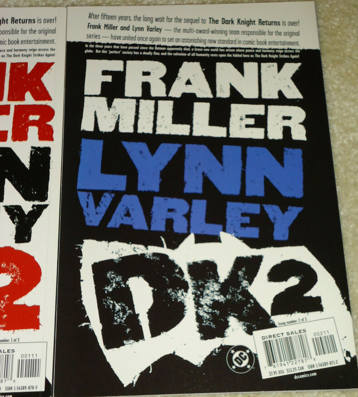 2002 DC Comics Miller’s Batman The Dark Knight Strikes Again Graphic Novels #1-2