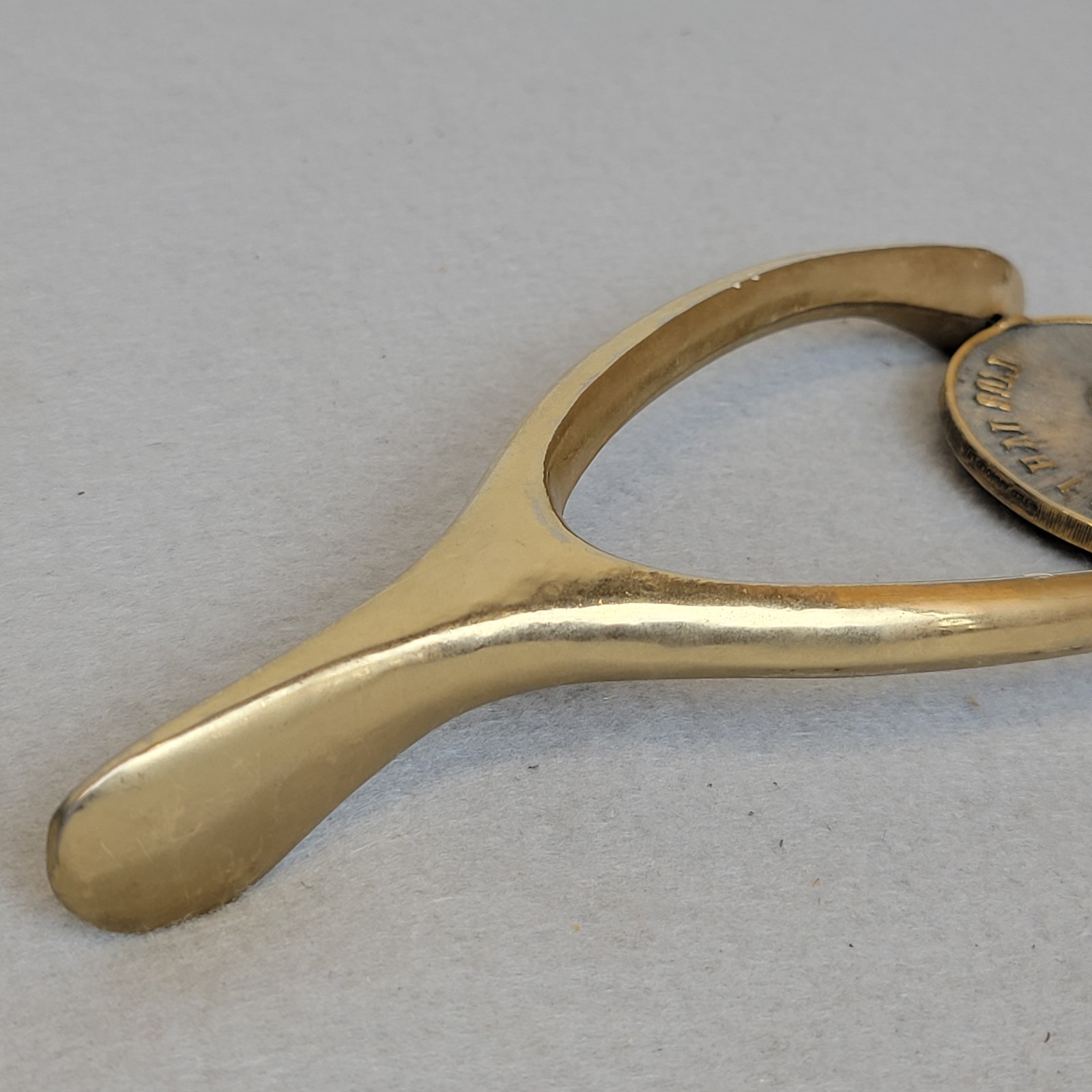 Vintage Bull & Bear Wishbone Spinner Ted Arnold Ltd Solid Brass Stock Market