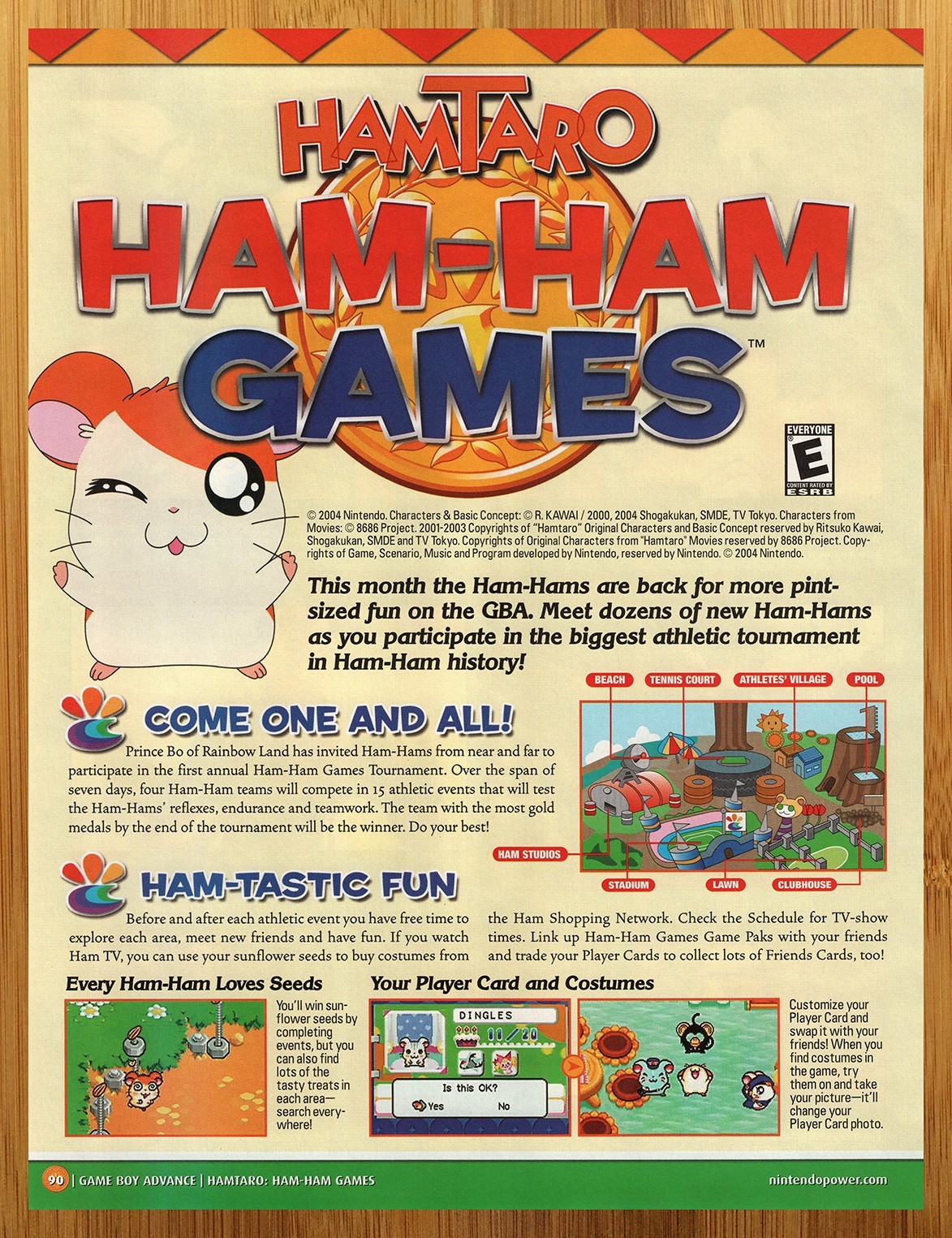 2004 Hamtaro Ham-Ham Games Gameboy Advance GBA Print Ad/Poster Promo Wall Art