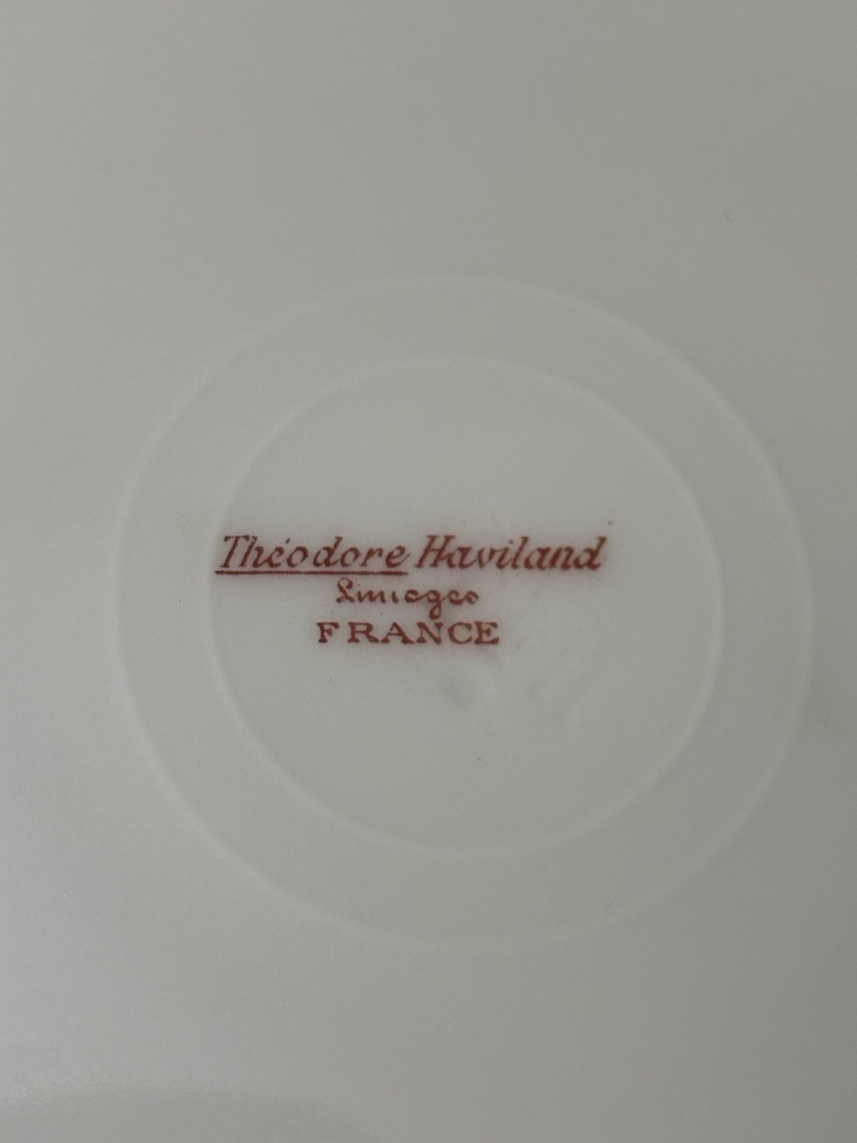 2 Theodore Haviland Limoges 9.25″ Plates Pink Floral Scalloped Edge Antique