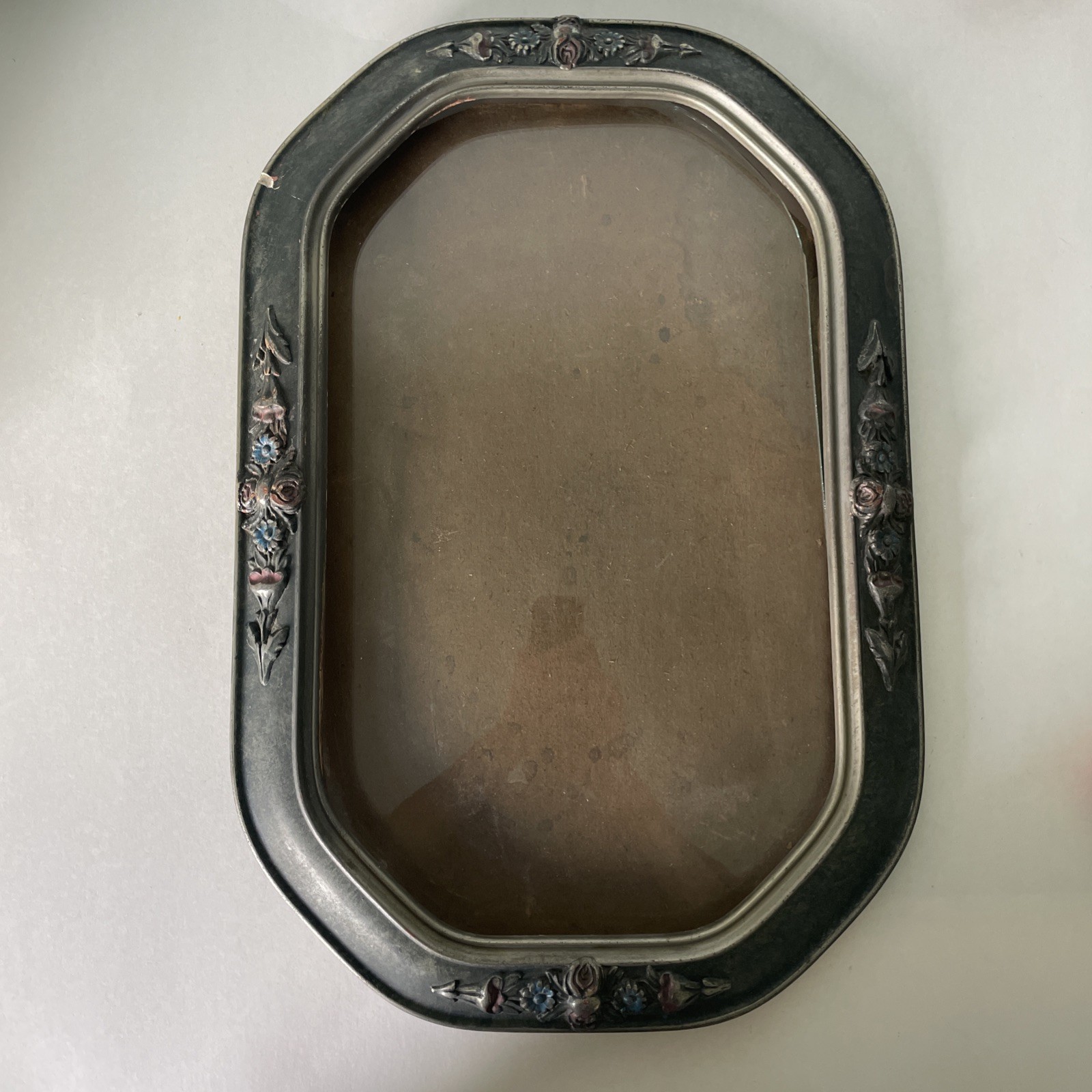 Antique Victorian Bubble Convex Glass Wood Frame 18/12 Loose Glass