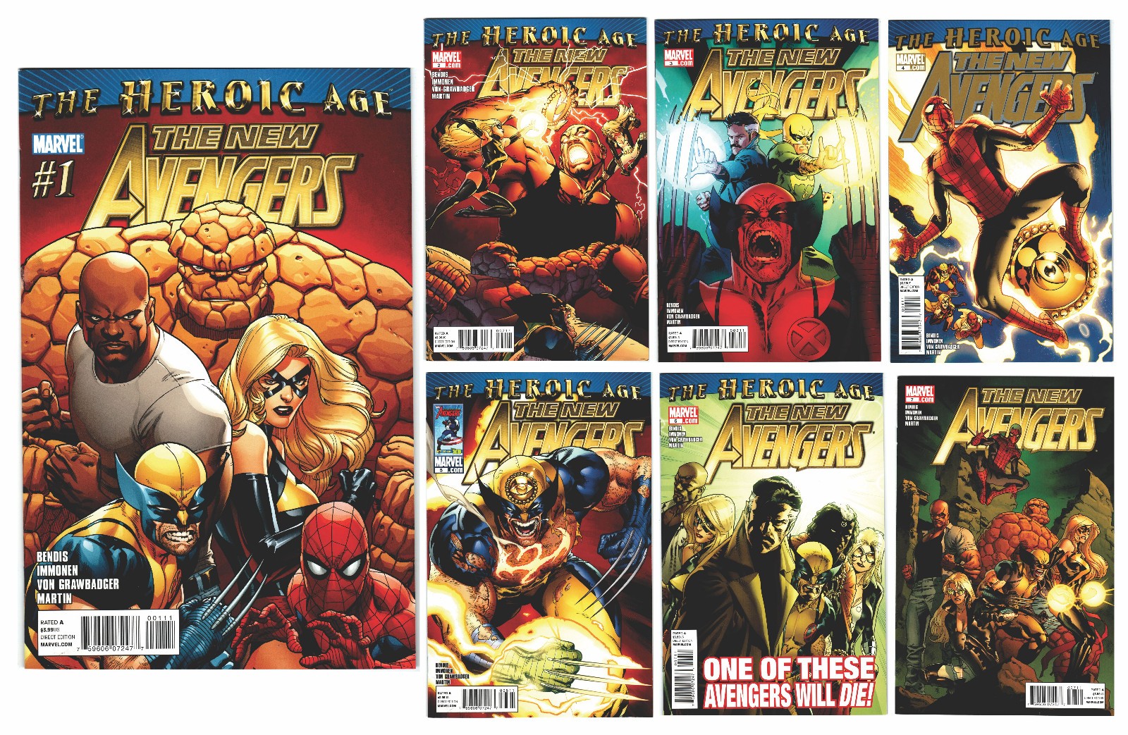 The New Avengers 1-7 Heroic Age Marvel Comics: (2010) Excellent!