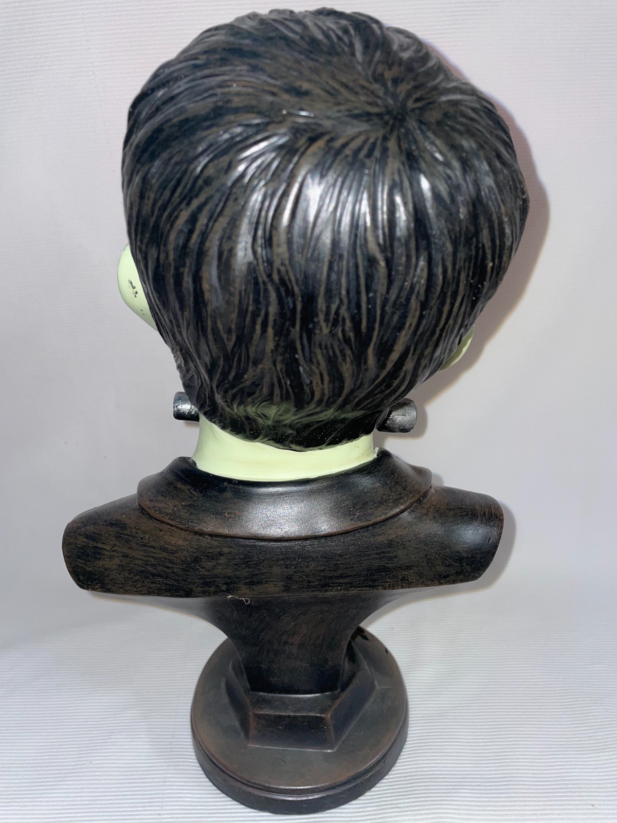 Frankenstein Bust Glowing Red Eyes Green Skin 13 1/2 Inches High #1