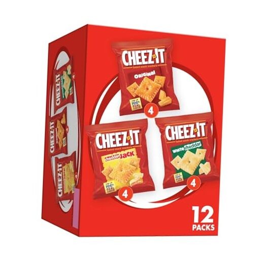 Cheese Crackers, Baked Snack Crackers, 1.01 Ounce (Pack of 12) Variety Pack