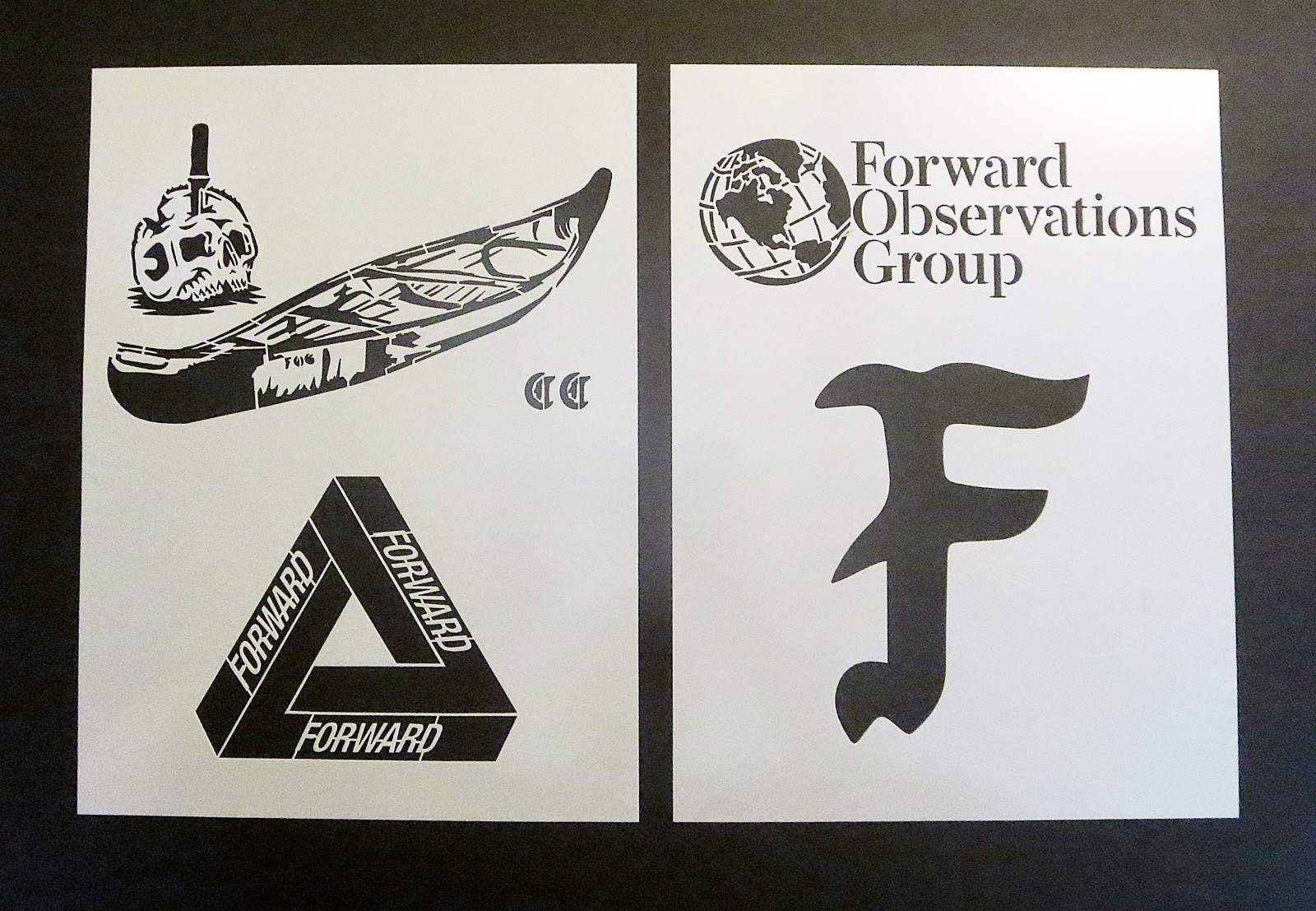 FORWARD OBSERVATIONS GROUP STENCILS FOG CORPORATE CANOE CLUB PALACE 4-PACK
