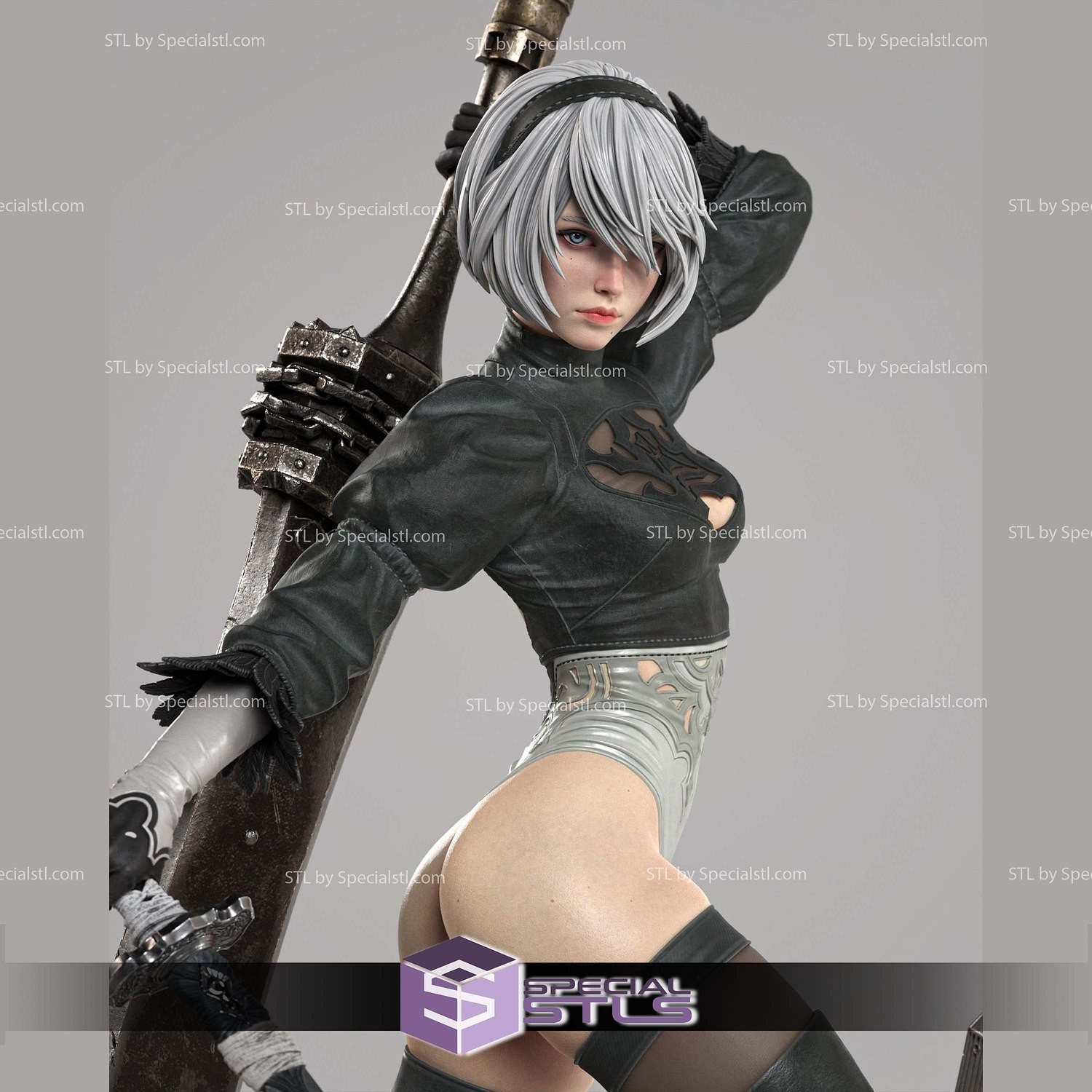 2B Beautiful Pose NieR Automata V2! Printed 16k Res! Hand Painted or Unpainted!