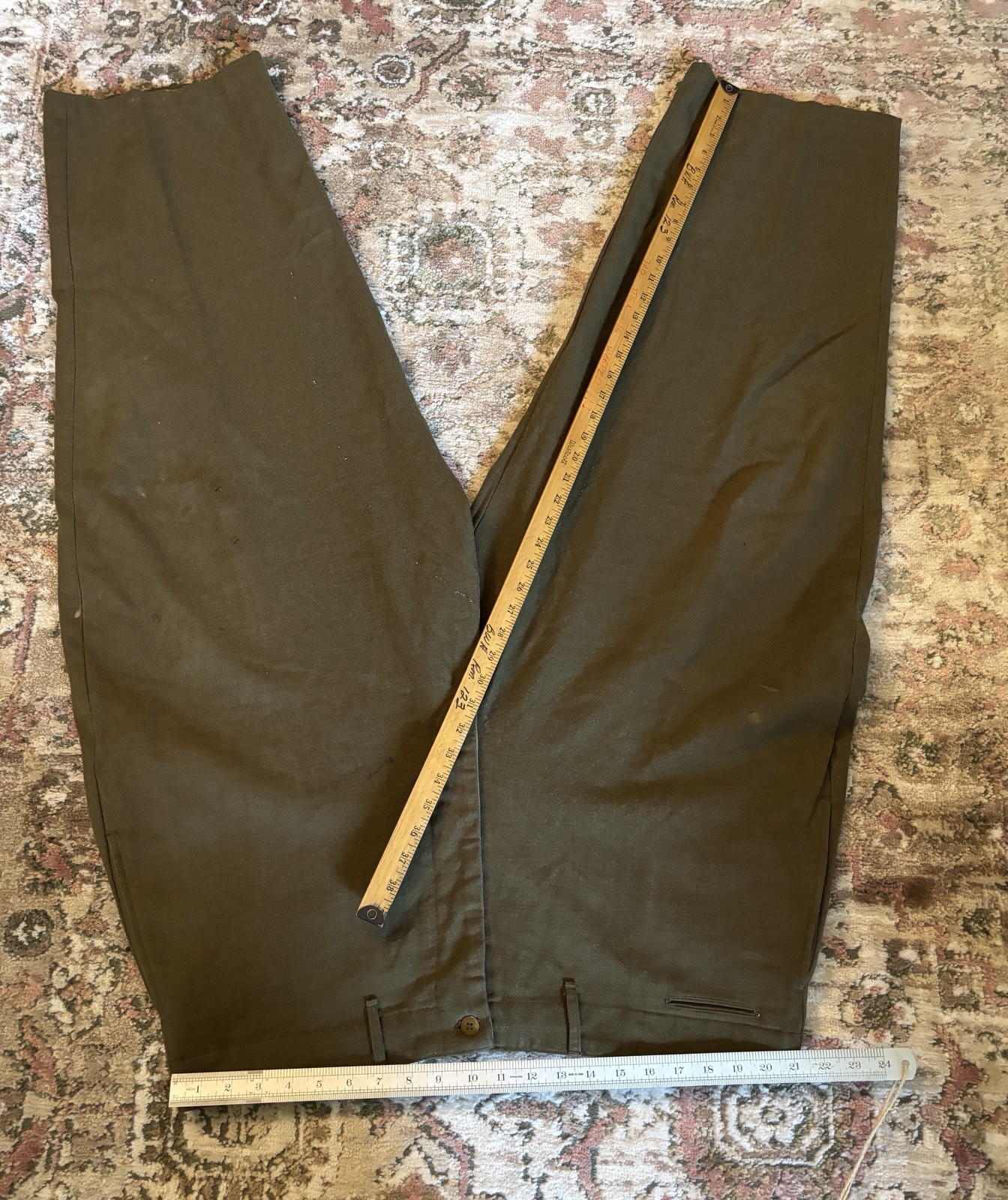 WPG Repro WWII M37 wool mustard OD trousers pants size 46 Big 43” W 31/32 L