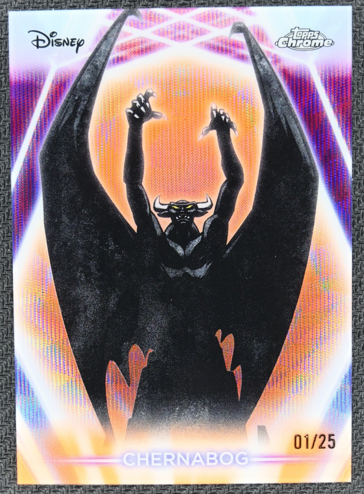2026 Topps Disney Neon CHERNABOG Chrome Neon Etch Orange /25 #CNE-153