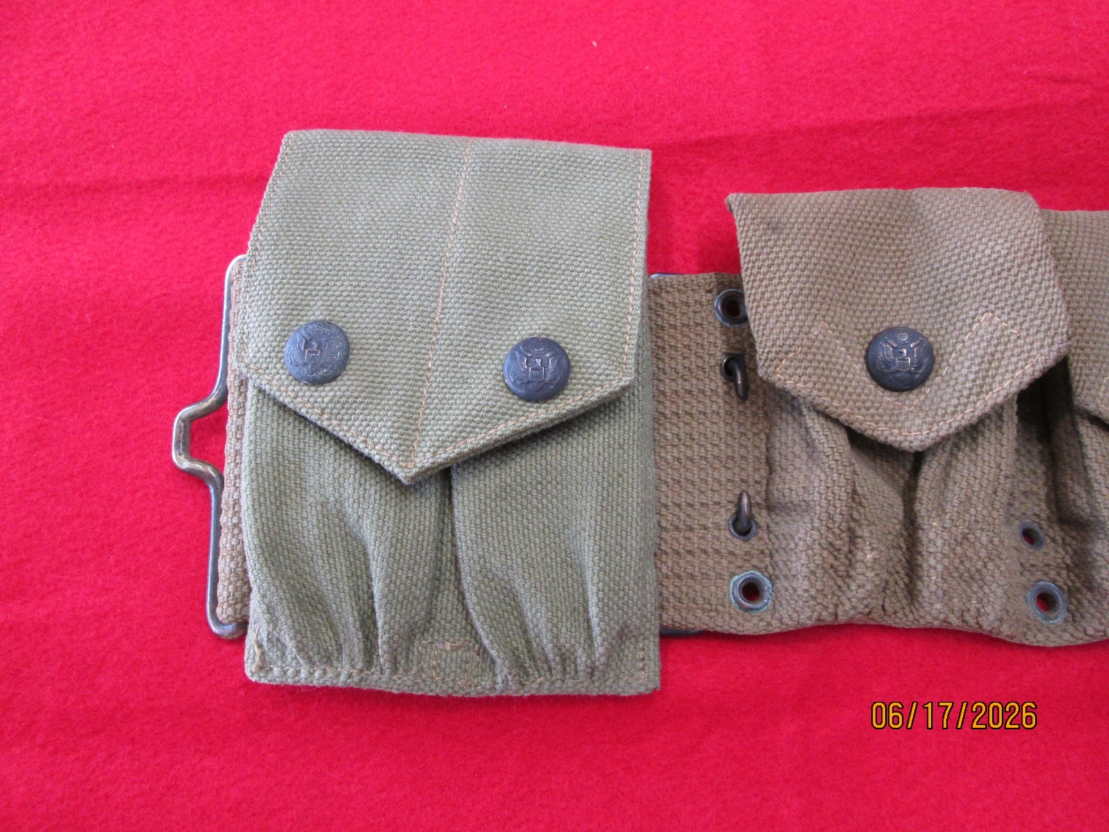 #121 M1903 Rimless Eagle Mounted Cartridge Belt Grouping