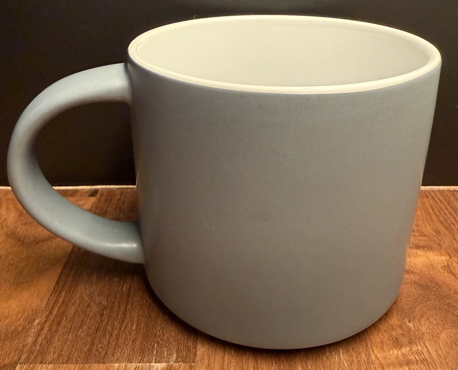 Goldman Sachs Advertising Mug 16oz Gray With White Interior And Lettering