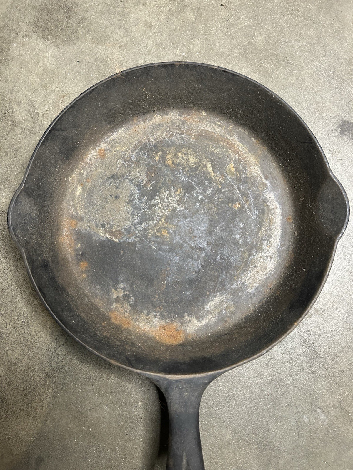 Vintage Griswold No. 7 Cast Iron Skillet 701 A Large Block Logo