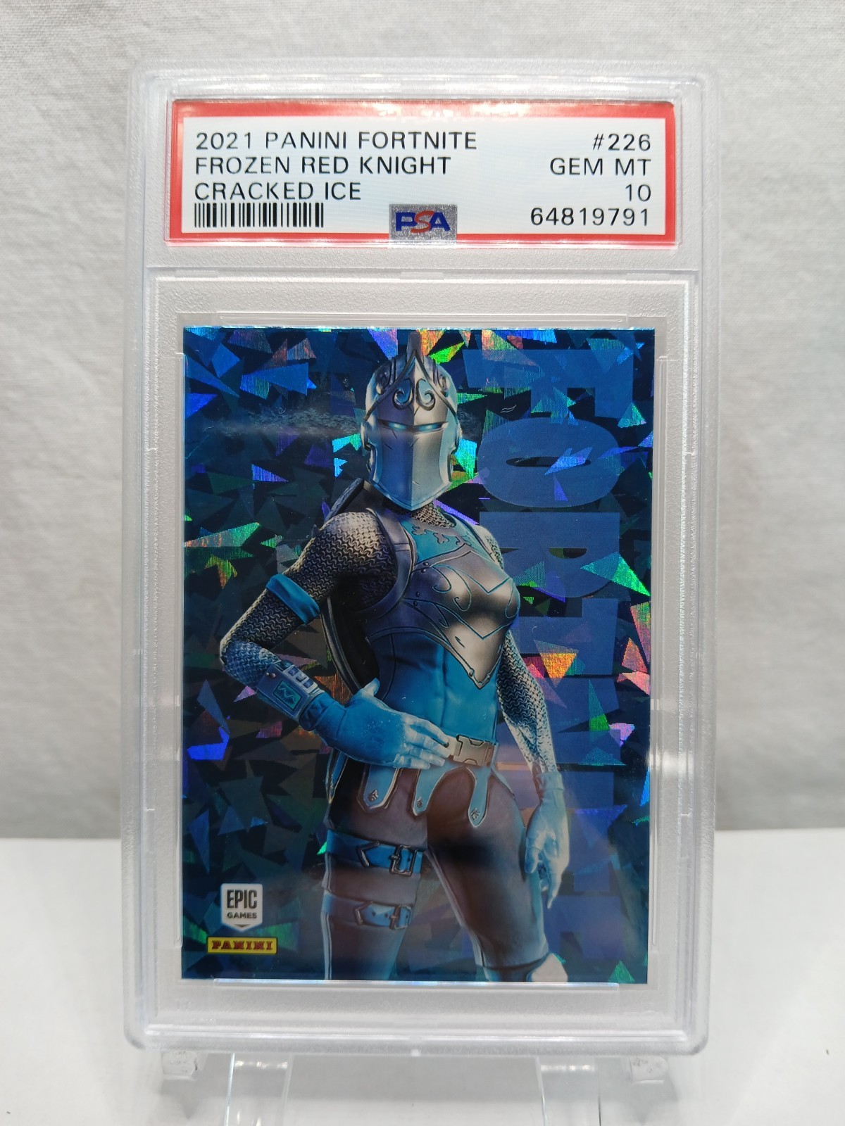 2021 Panini Fortnite #226 Frozen Red Knight Cracked Ice PSA 10