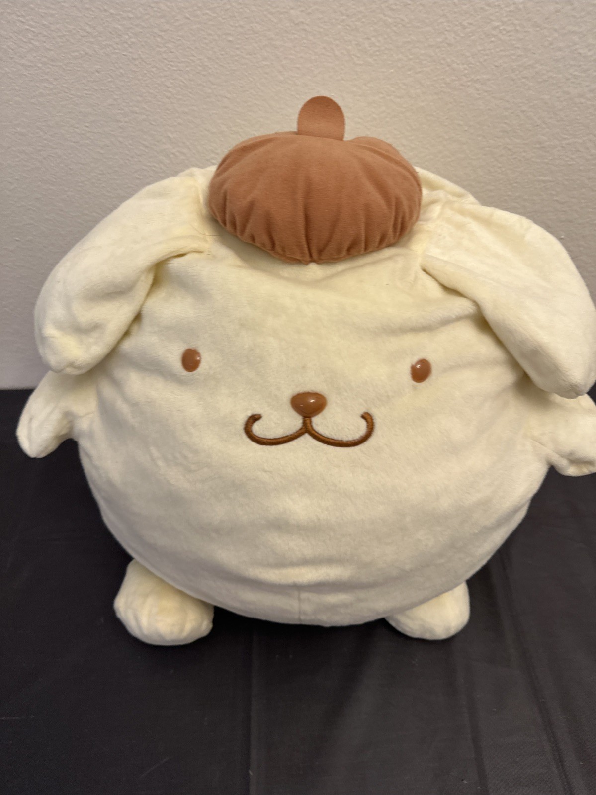 Sanrio Pompompurin Plush 17.7in Yellow Acacia Hat Soft Toy Large Jumbo 1996 VTG