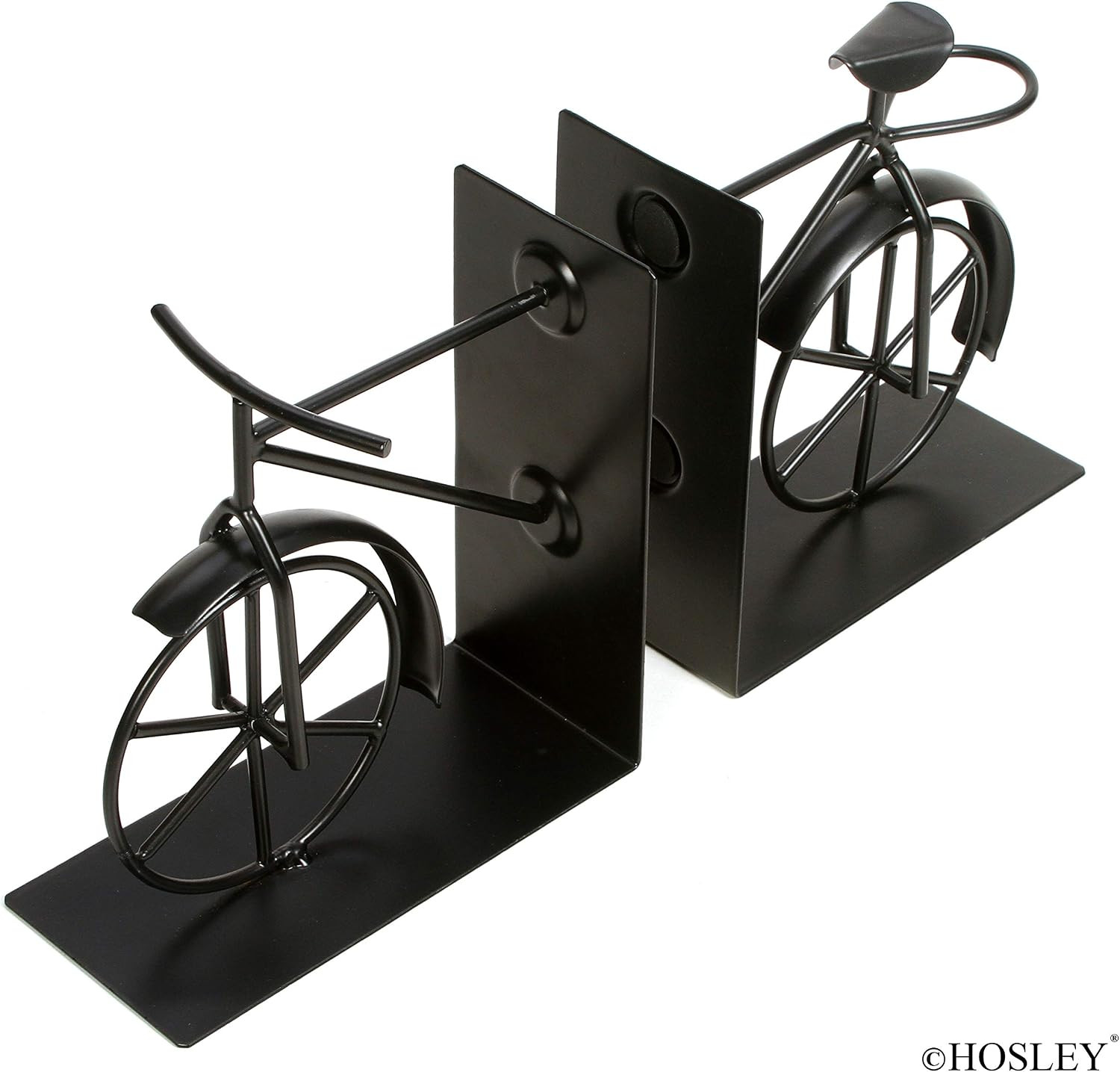 Classic Bike Bookends – 6.5″ Vintage Metal Book Ends for Shelves, Heavy Duty …