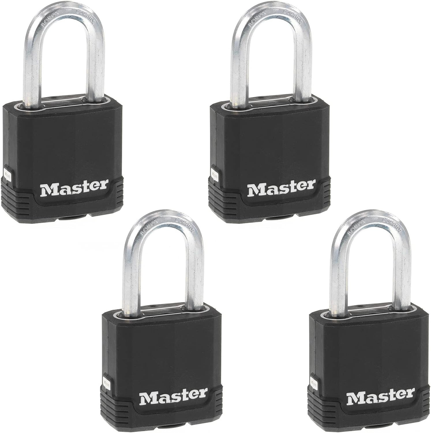 Black Outdoor Key Lock, Heavy Duty Weather Resistant Padlock with Cover, Keyed A