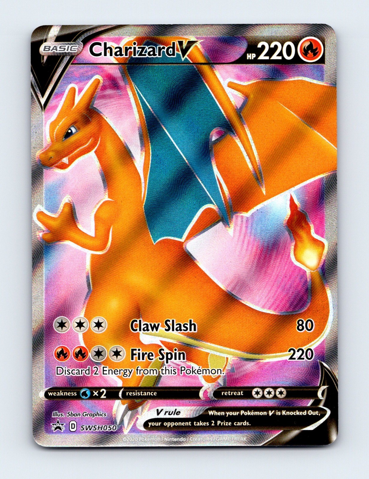 NM Charizard V SWSH050 Sword & Shield Promo Pokemon Card