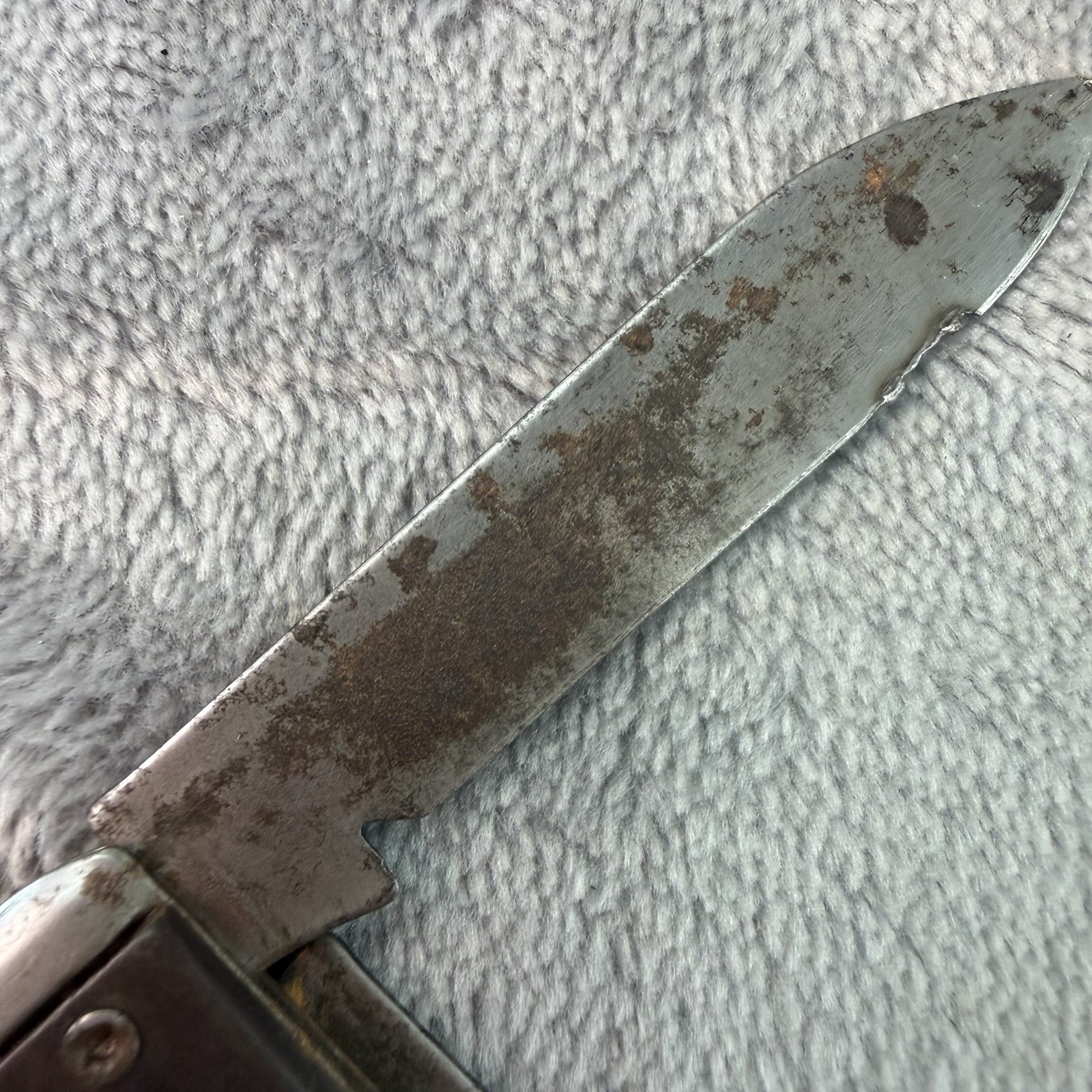 Vtg USA Made Double Blade Slip Joint Pocket Knife with Wood Scales B476