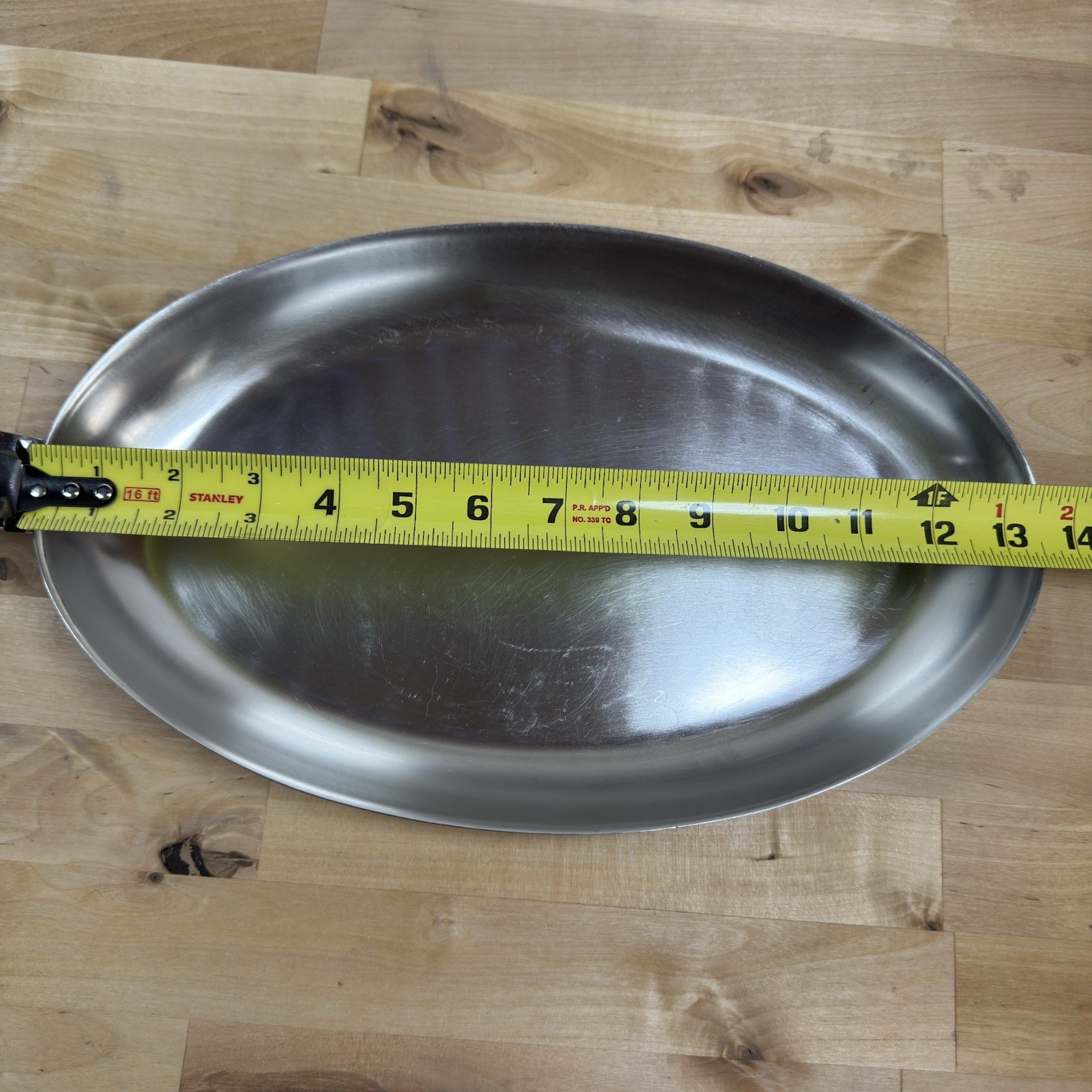 Scavullo Legion Utensils Copper Oval Heavy Skillet Fish Pan 13.5” Saute 11-58