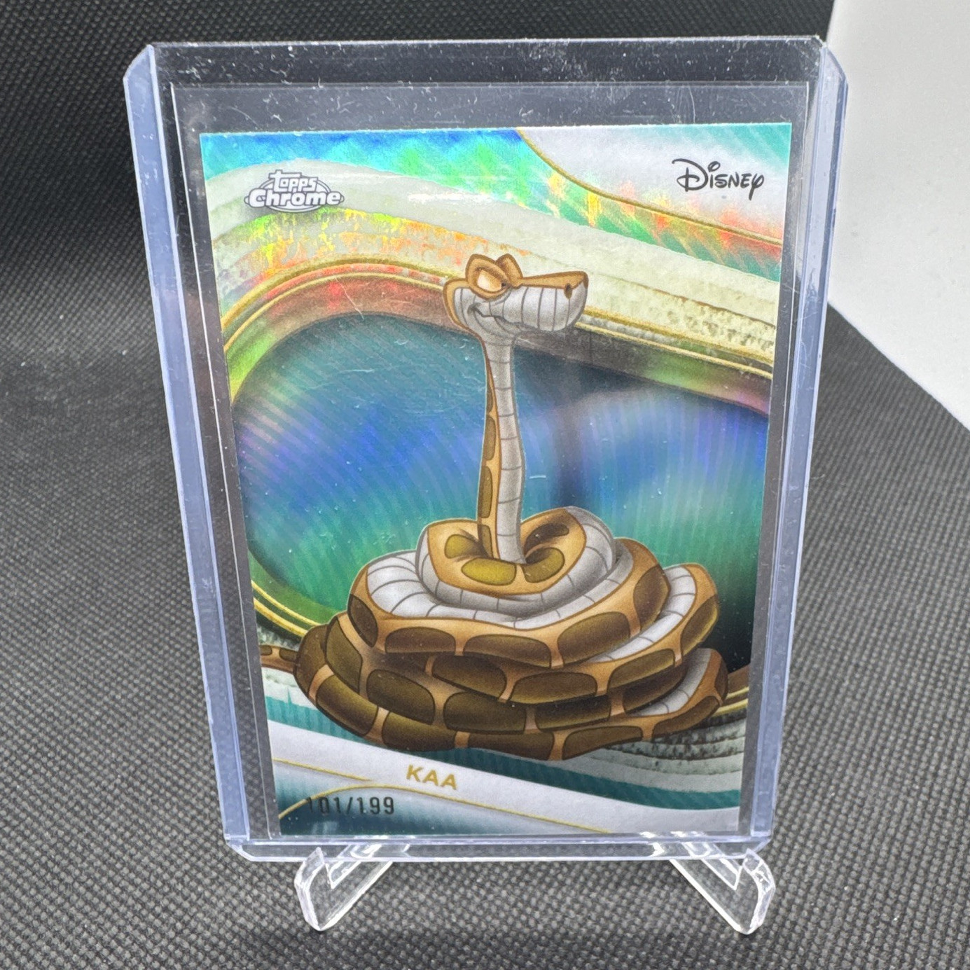 2015 Topps Chrome Disney- #109 Kaa Teal Refractor /199