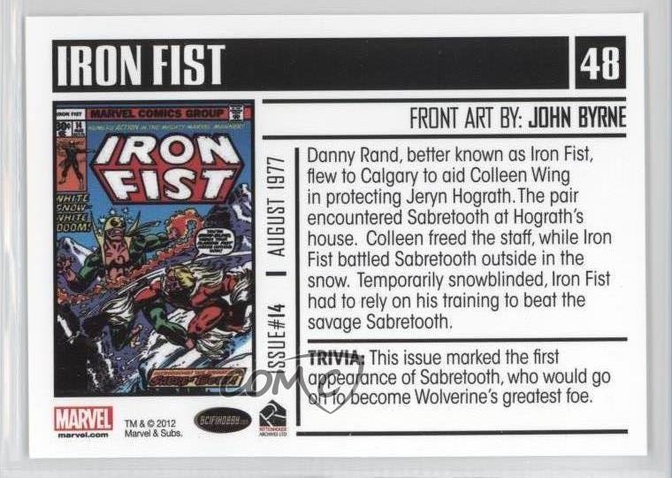 2012 Rittenhouse Marvel Bronze Age White Plastic Iron Fist #48 0b5