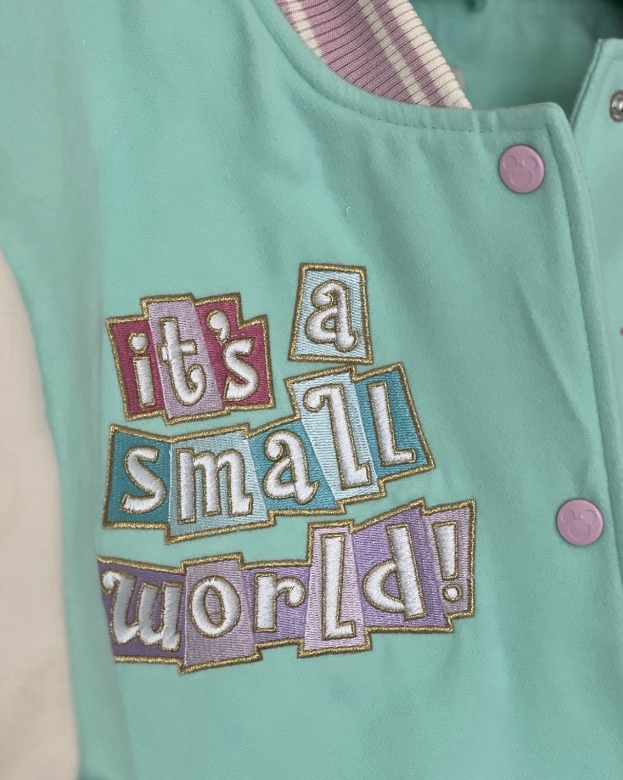 Stoney Clover Lane It’s A Small World Varsity Jacket Disney Parks SMALL | MEDIUM