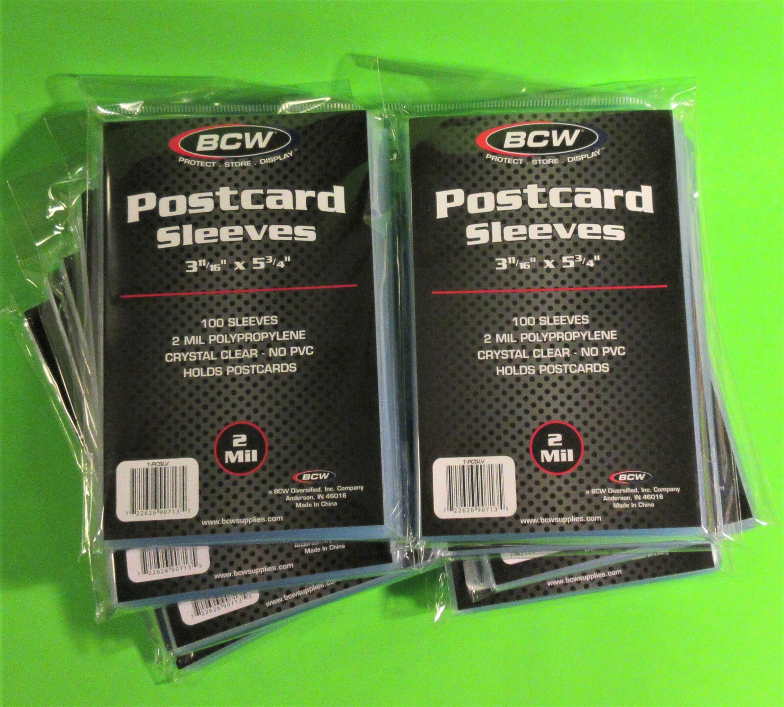 1000 U.S. POSTCARD POLY SLEEVES, CRYSTAL CLEAR – 3-11/16″ x 5-3/4″-FREE SHIPPING