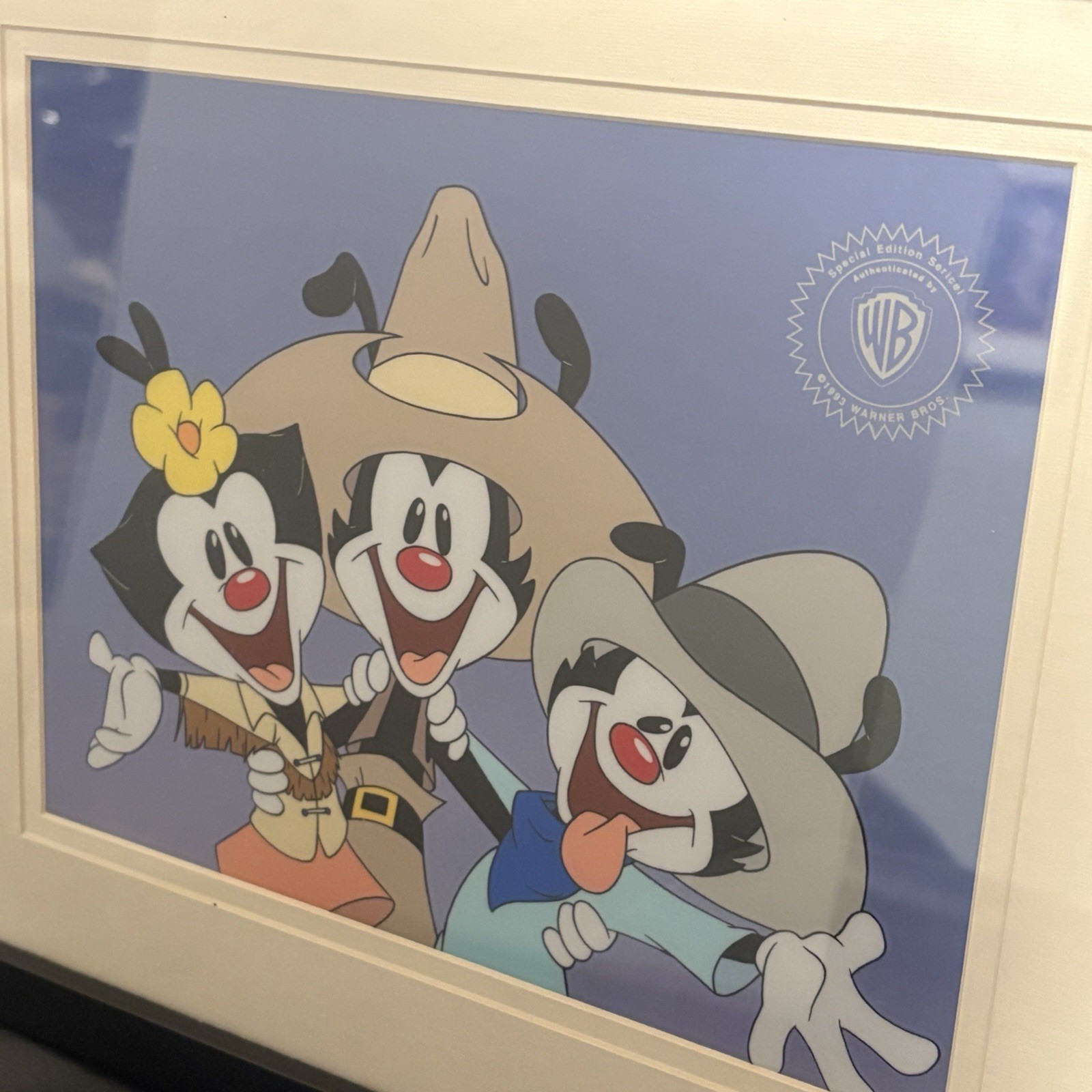 Animaniacs Special Sericel, Yakko, Wakko, Dot Framed Cel Warner Bros.