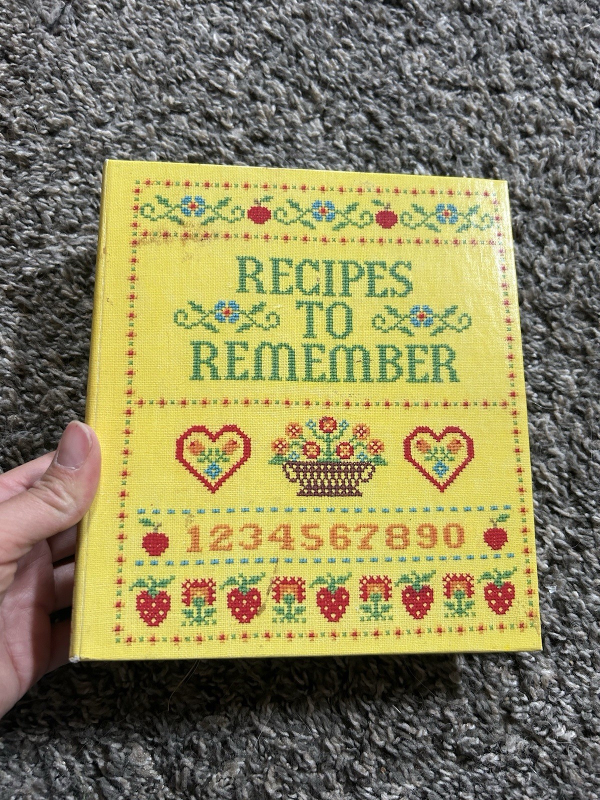 Vintage Hallmark Recipes to Remember Hardcover Cottagecore Handwritten Recipes