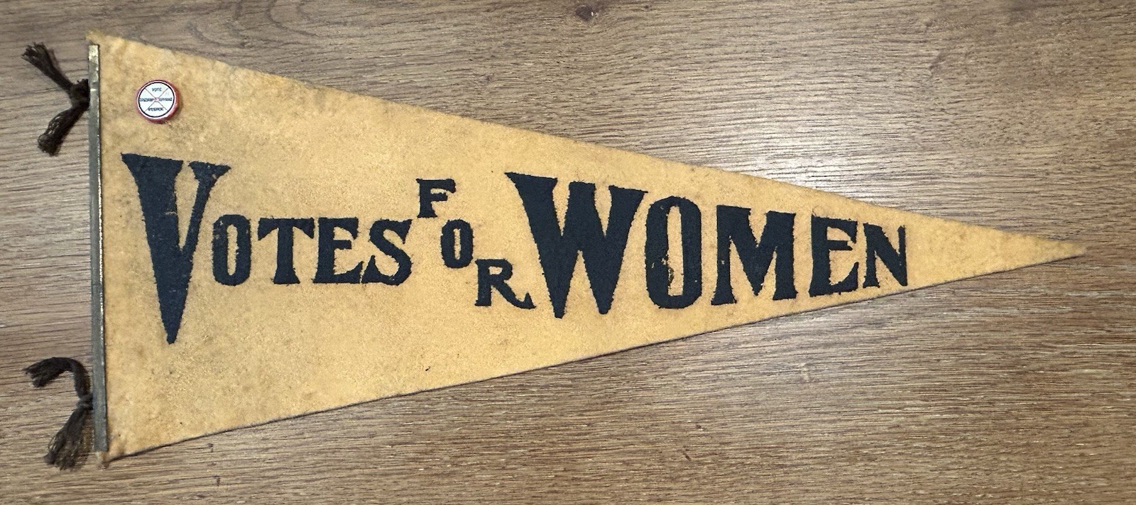 Original Votes For Women Pennant & 1918 Suffrage Pinback – Incredible History