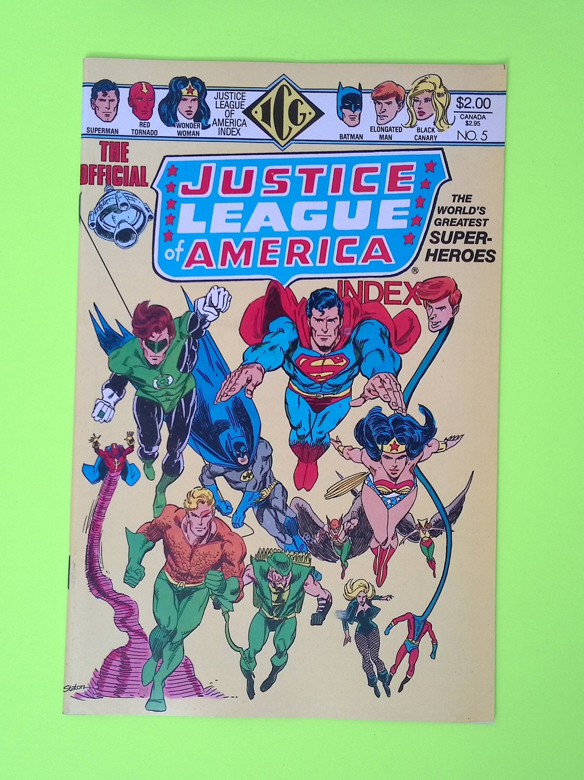The Official Justice League of America Index #5 1986 ICG High Grade W67-82