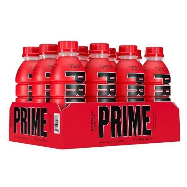 Prime Hydration Energy Drink – 16oz (12 Pack) Tropical Punch