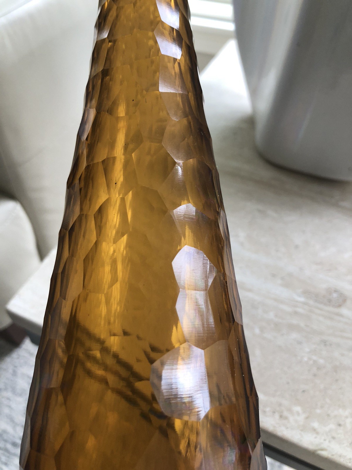 Large Beautiful Decorative Vase •Brown • 21.5 Inches tall • 3.5″ Wide Base