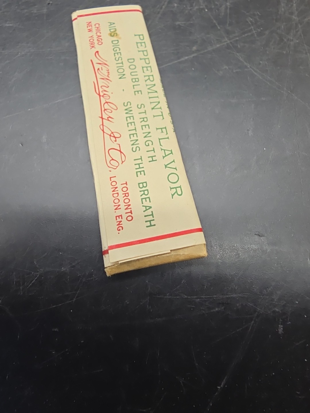 Advertising chewing GUM STICK with wrapper label – WRIGLEY 1900’s London
