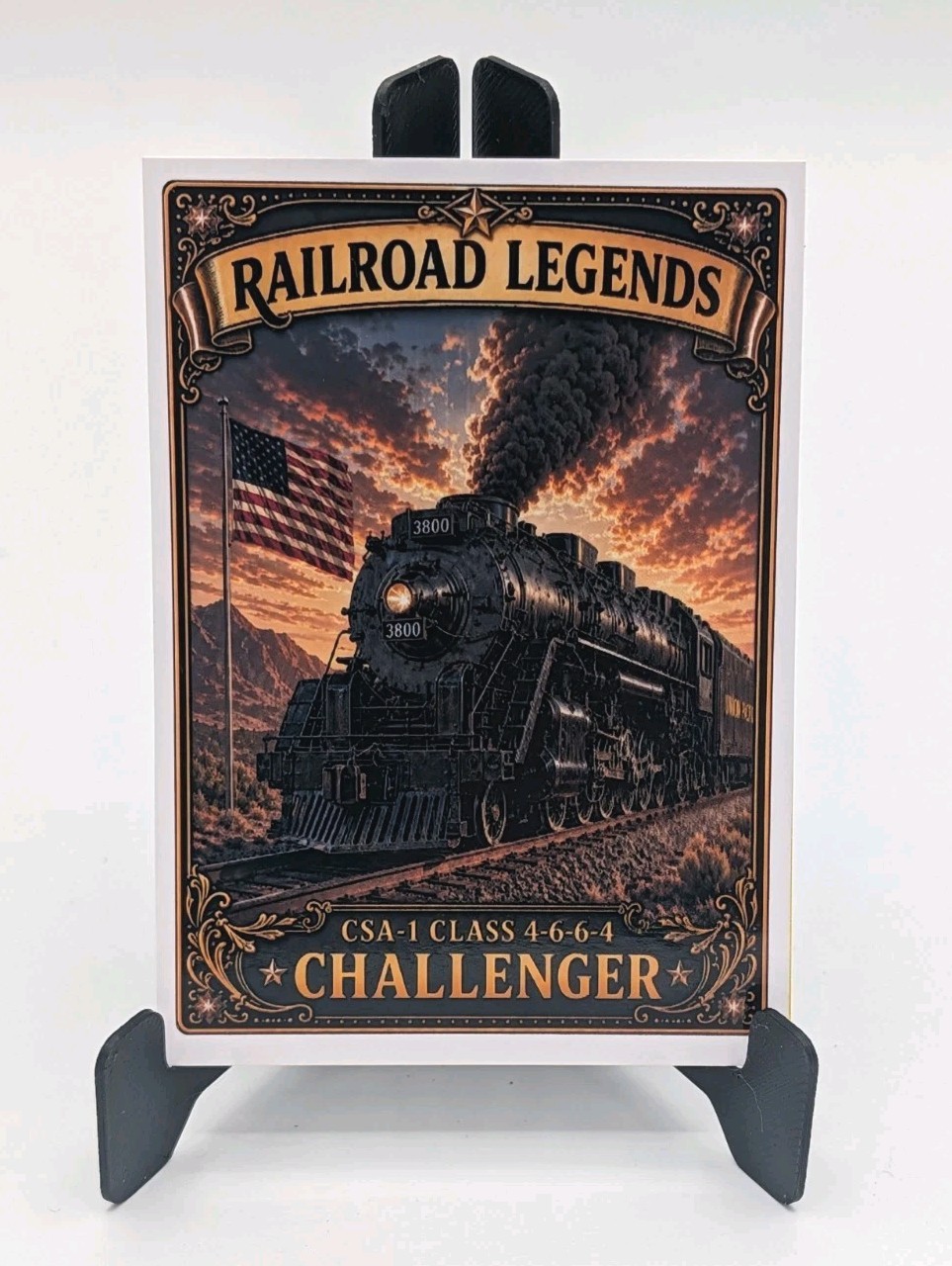 Union Pacific Challenger 3800 ACEO Custom Trading Card – Railroad Legends CSA-1