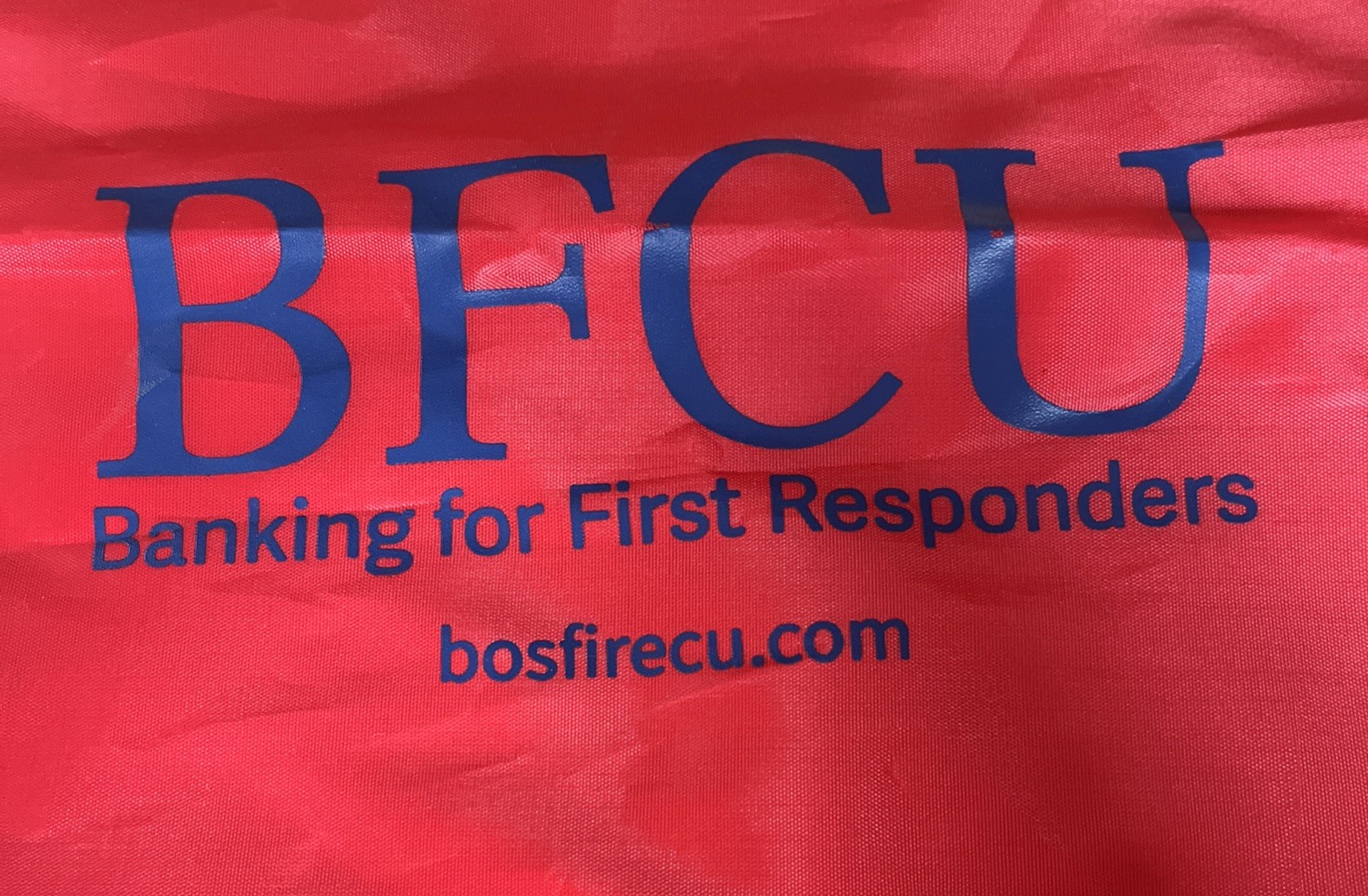 Boston Fire Banking For First Responders Drawstring Bag Red