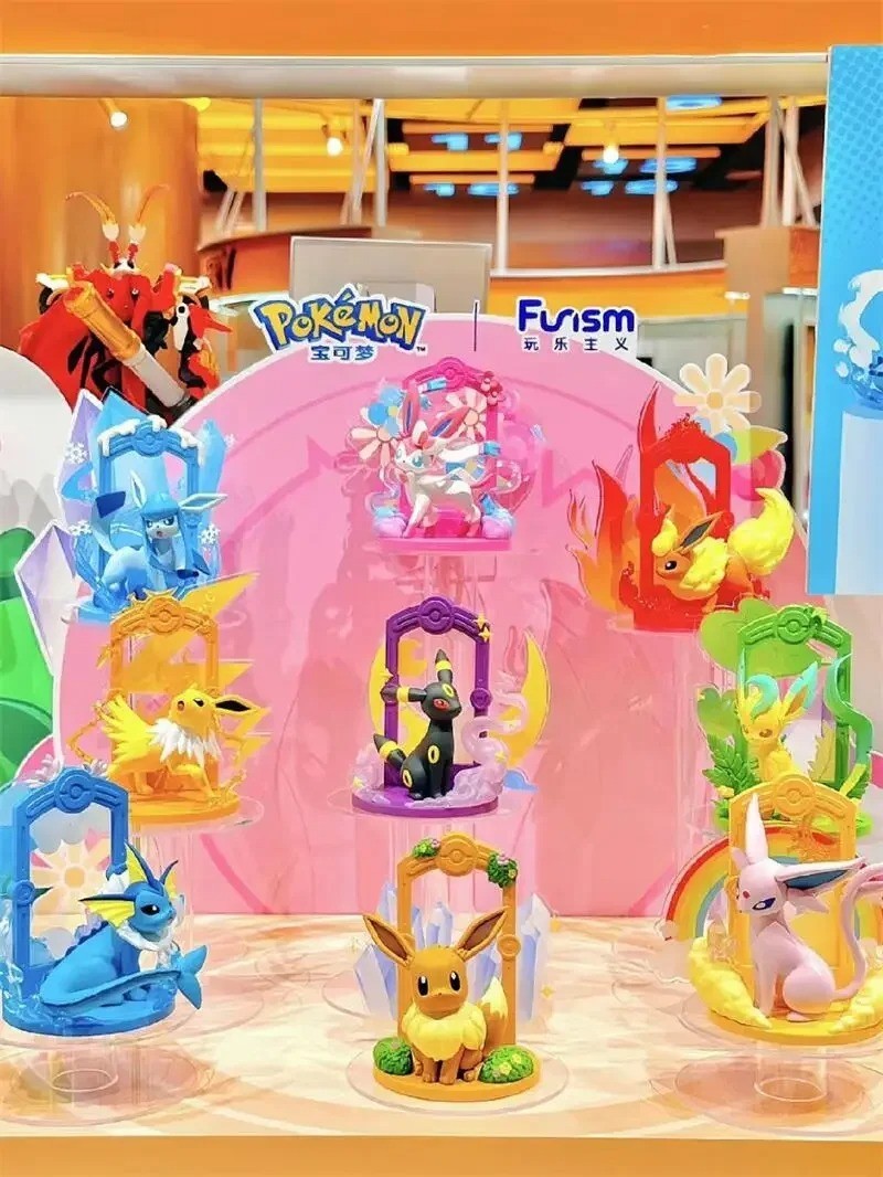 Eevee Evolution Figurines with Stand and Character Frame