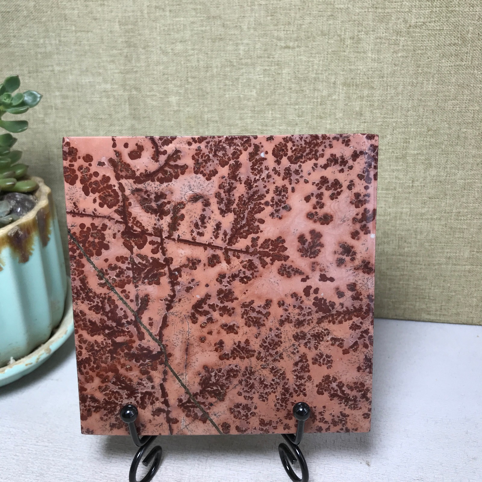 Natural Chinese painting stone crystal ornaments for home decoration 289g A5304