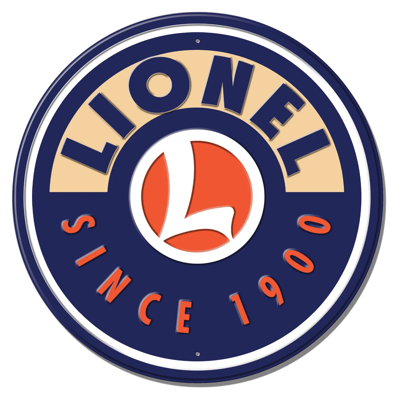Lionel Logo 1900 Round FULLY EMBOSSED Sign wall decor 11.75 ” inch Made in USA