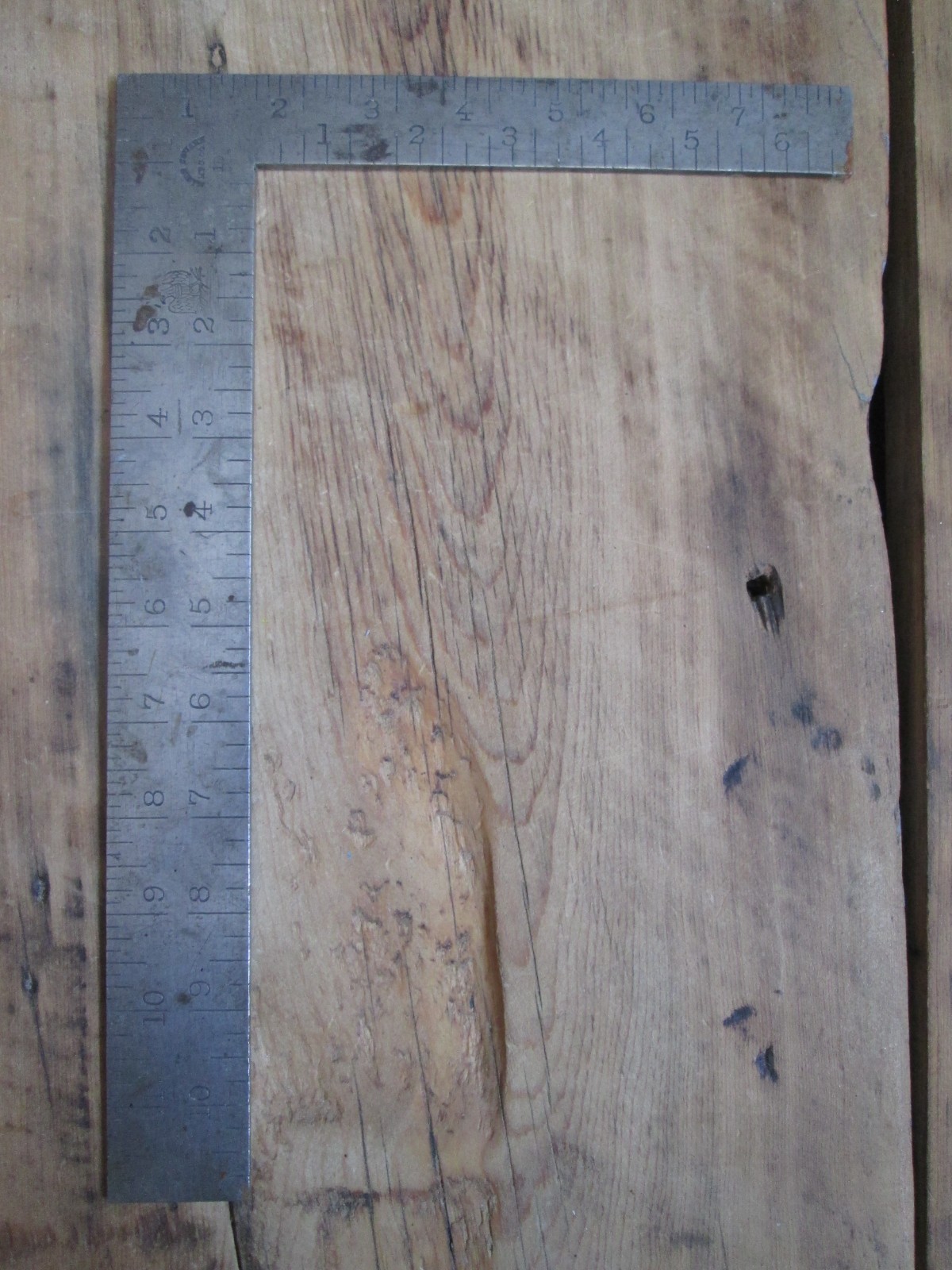 Vintage Eagle Square MFG Co. Carpenters #10 Framing Ruler 12″ X 8″ Steel OLD