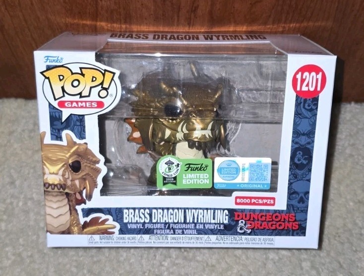 Funko Dungeons & Dragons #1201 Brass Dragon Wyrmling LE 9500 Official +Protector