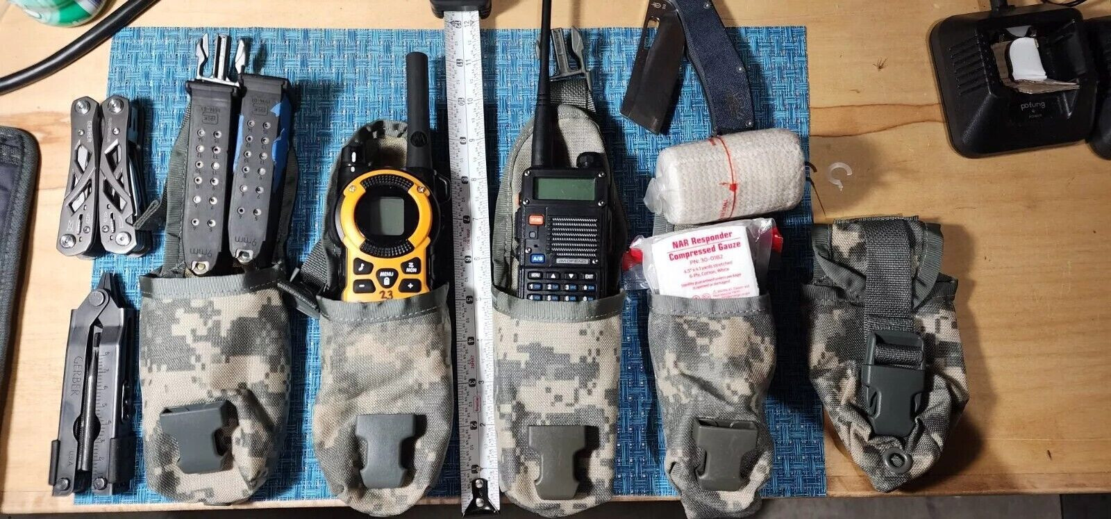 2 USGI MOLLE Army ACU Flash Bang Grenade Pouches 8465 01 524 7324 US Surplus VGC