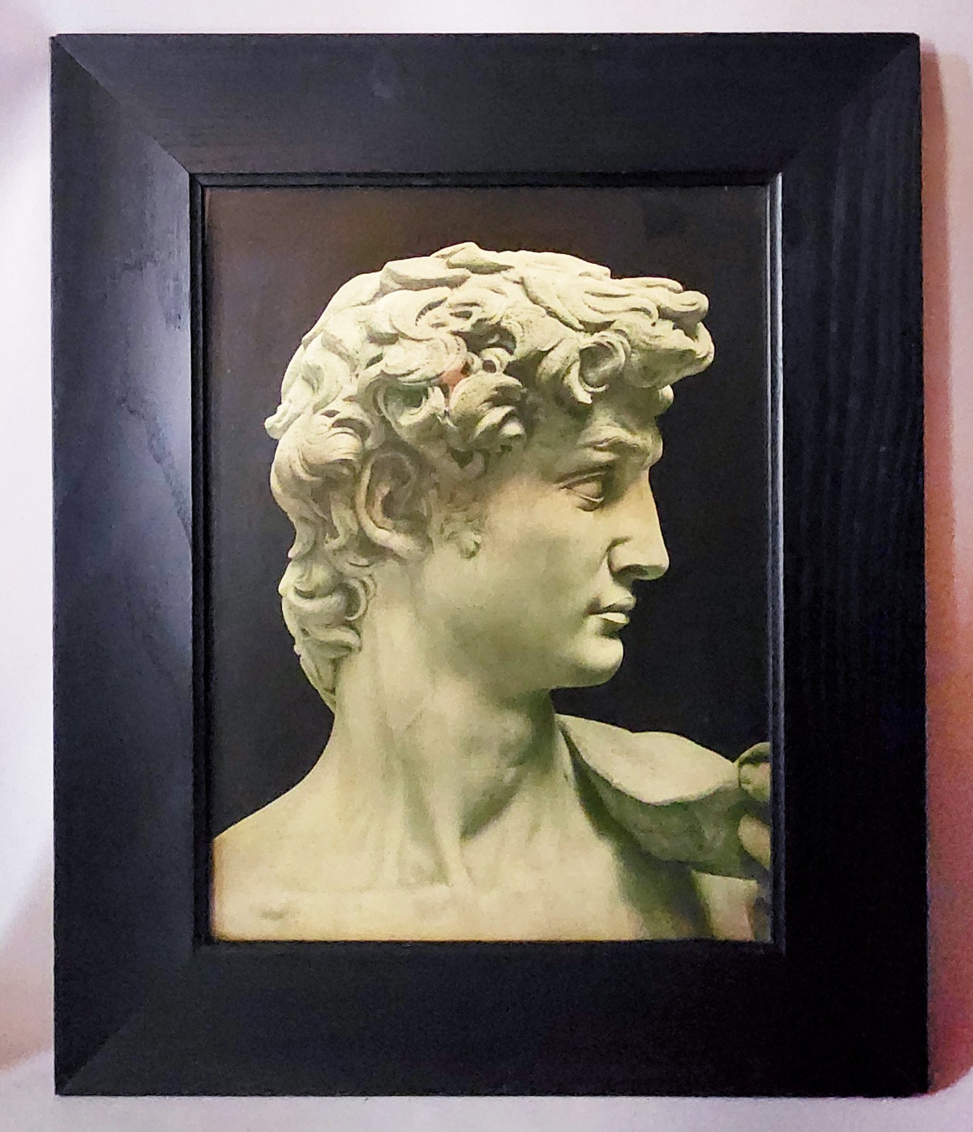 c.1910 Italian Grand Tour Silver Photograph Print Michelangelo Statue of David
