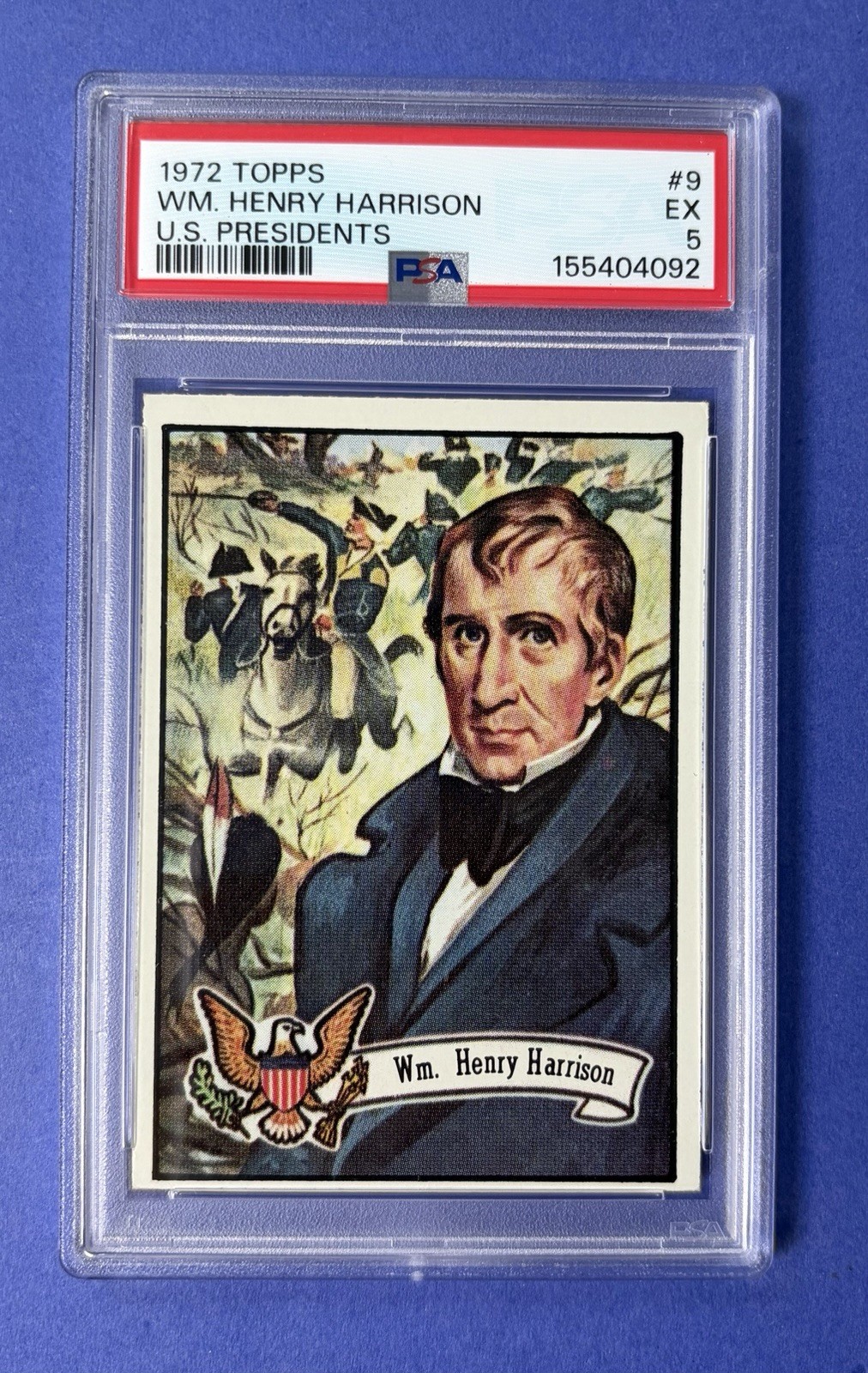 1972 Topps William Henry Harrison US Presidents #9 PSA 5 EX